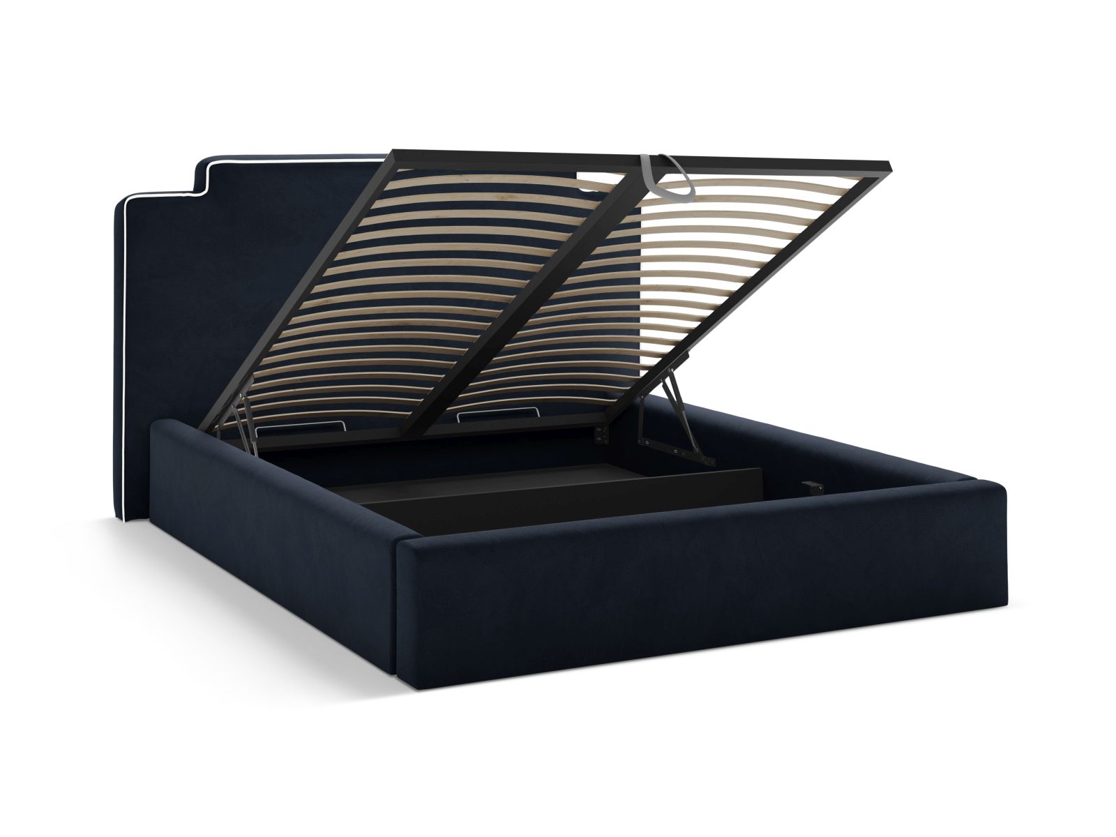 Velvet Storage Bed With Headboard, "Princess", 180x222x122