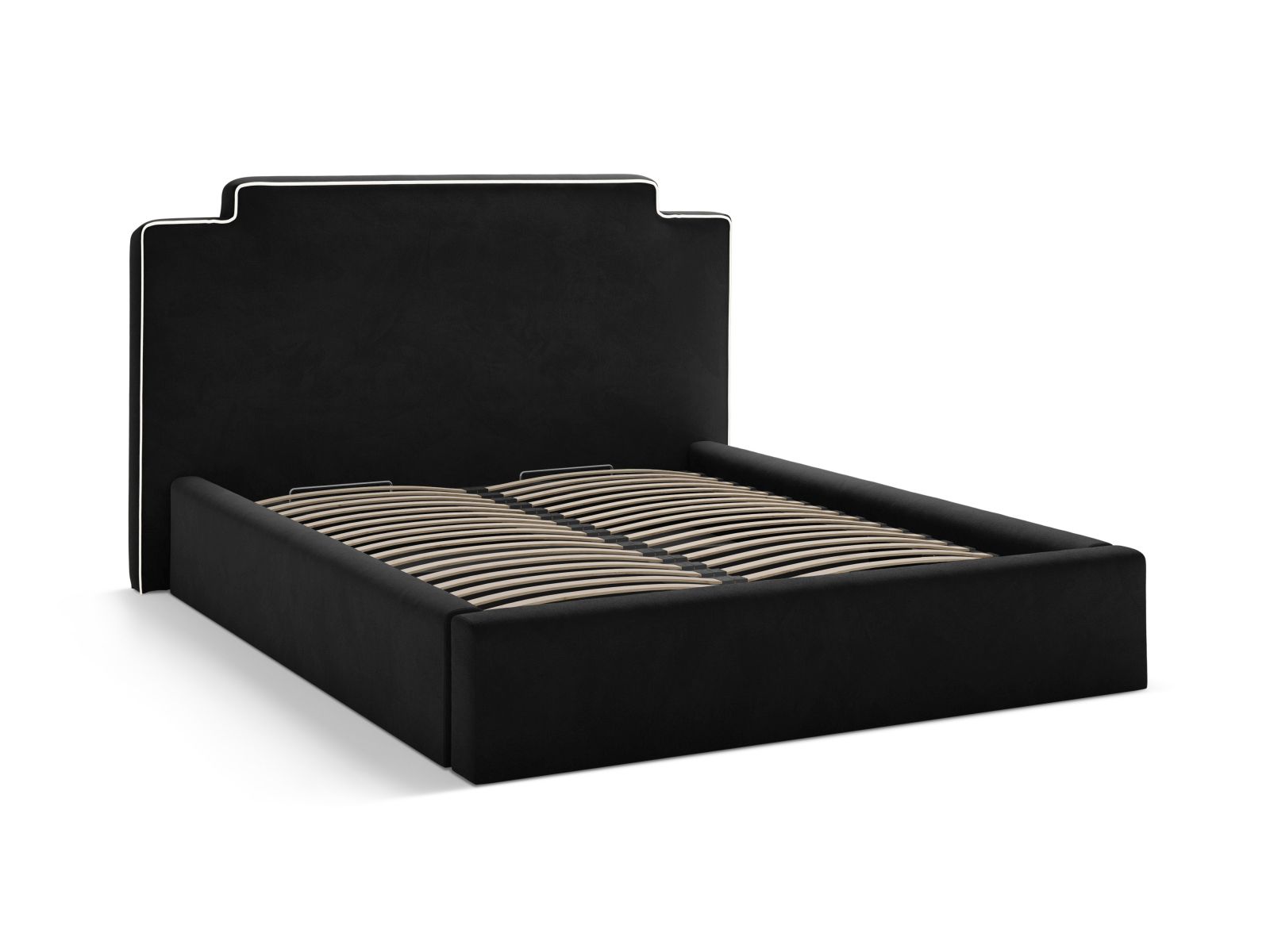Velvet Storage Bed With Headboard, "Princess", 180x222x122
