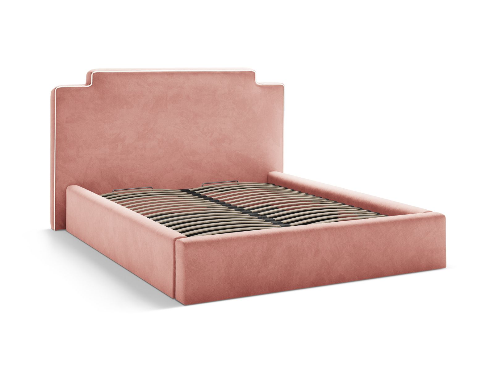 Velvet Storage Bed With Headboard, "Princess", 200x222x122