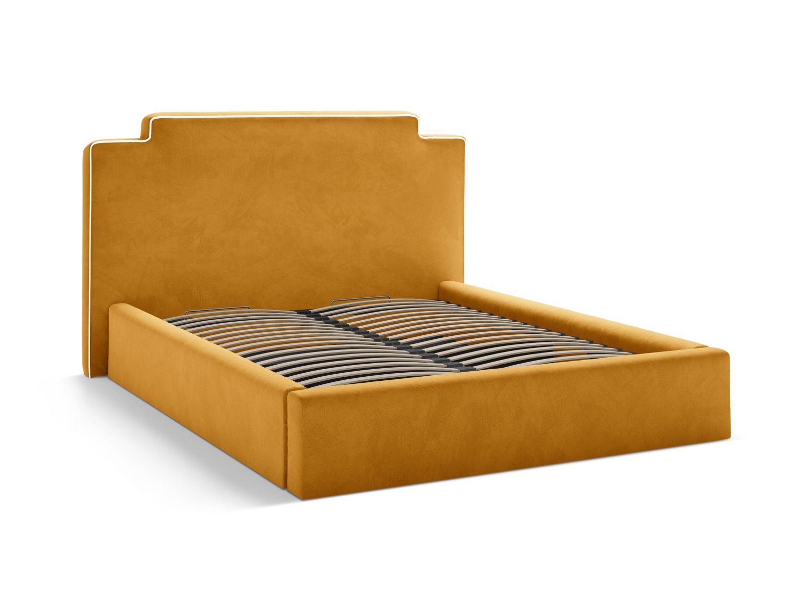 Velvet Storage Bed With Headboard, "Princess", 200x222x122