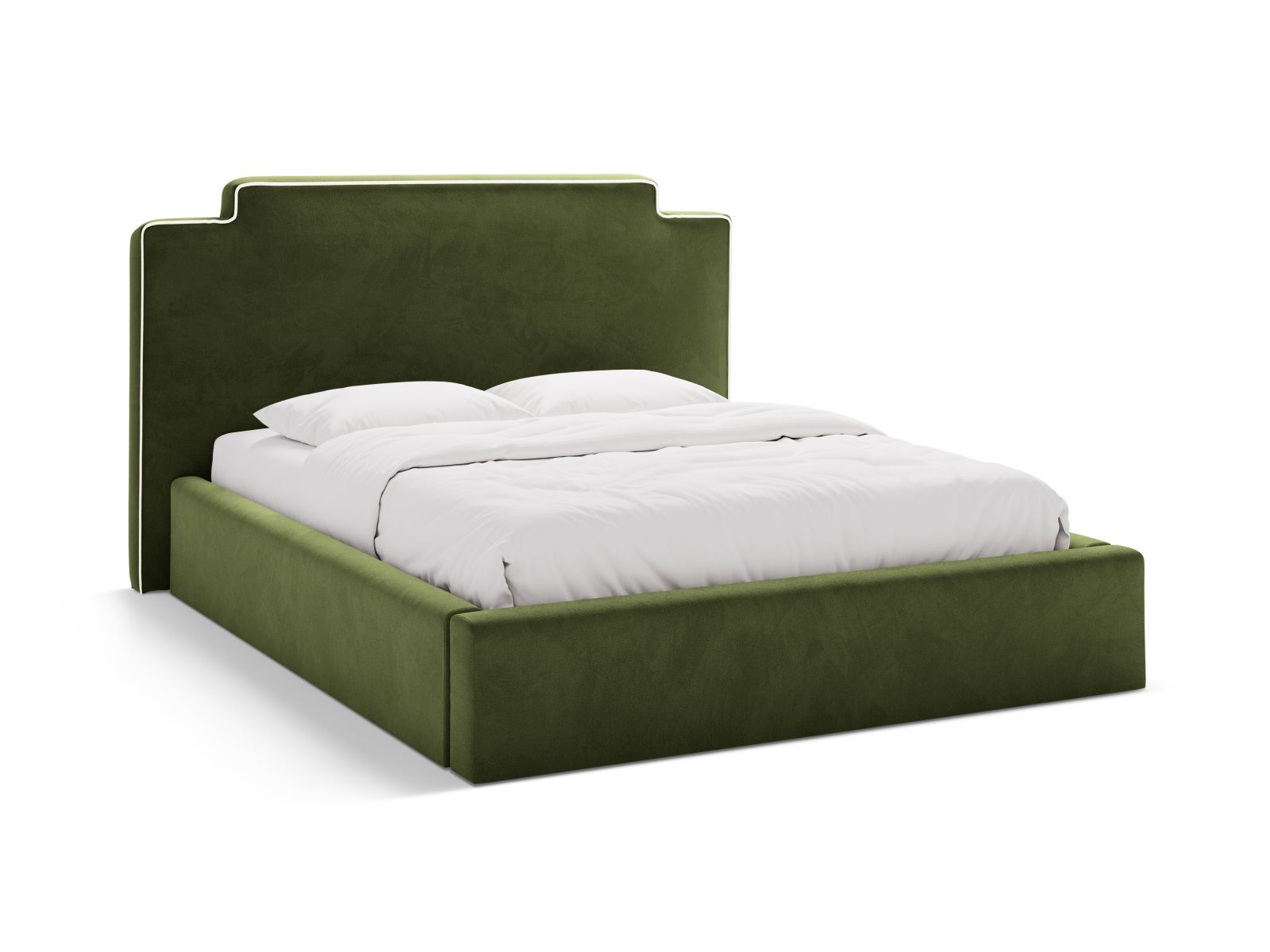 Velvet Storage Bed With Headboard, "Princess", 200x222x122