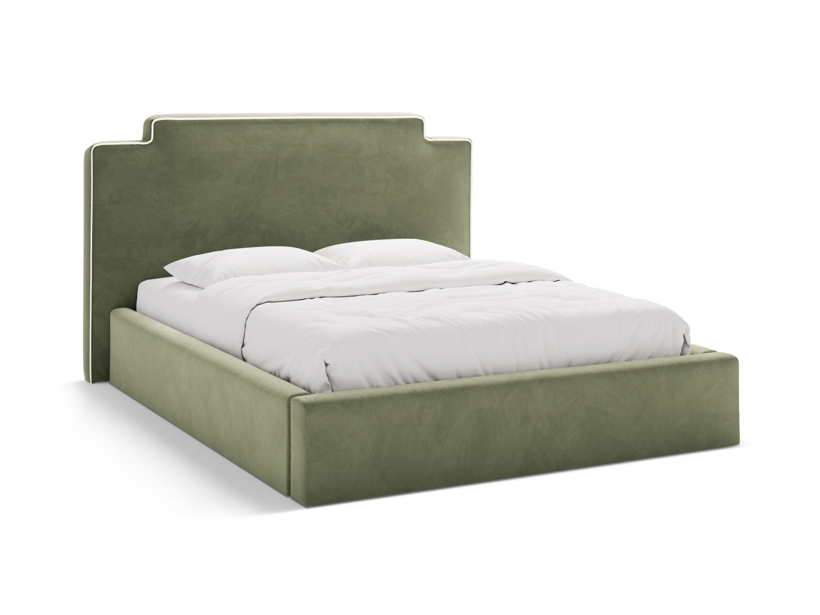 Velvet Storage Bed With Headboard, "Princess", 200x222x122