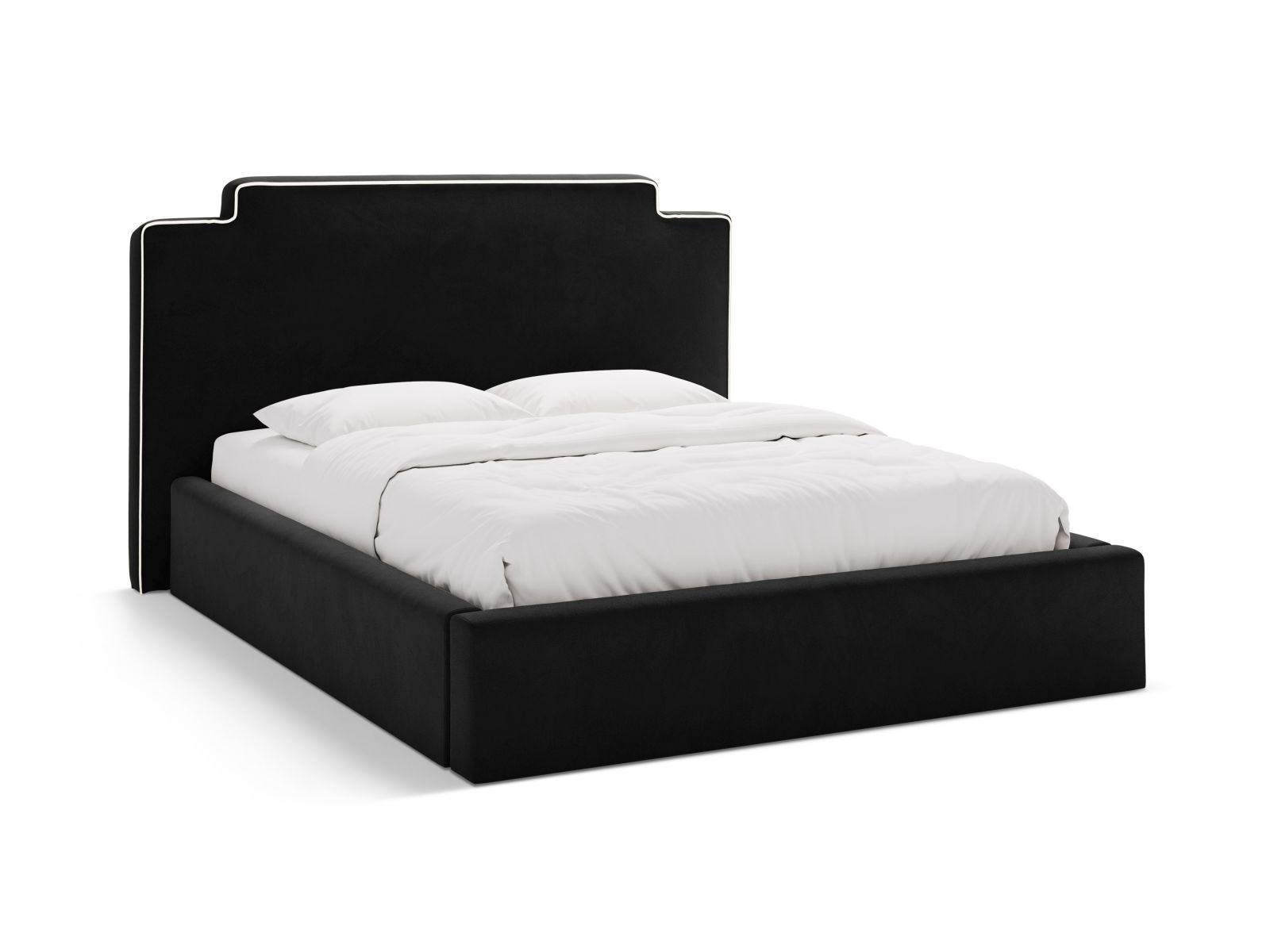 Velvet Storage Bed With Headboard, "Princess", 200x222x122