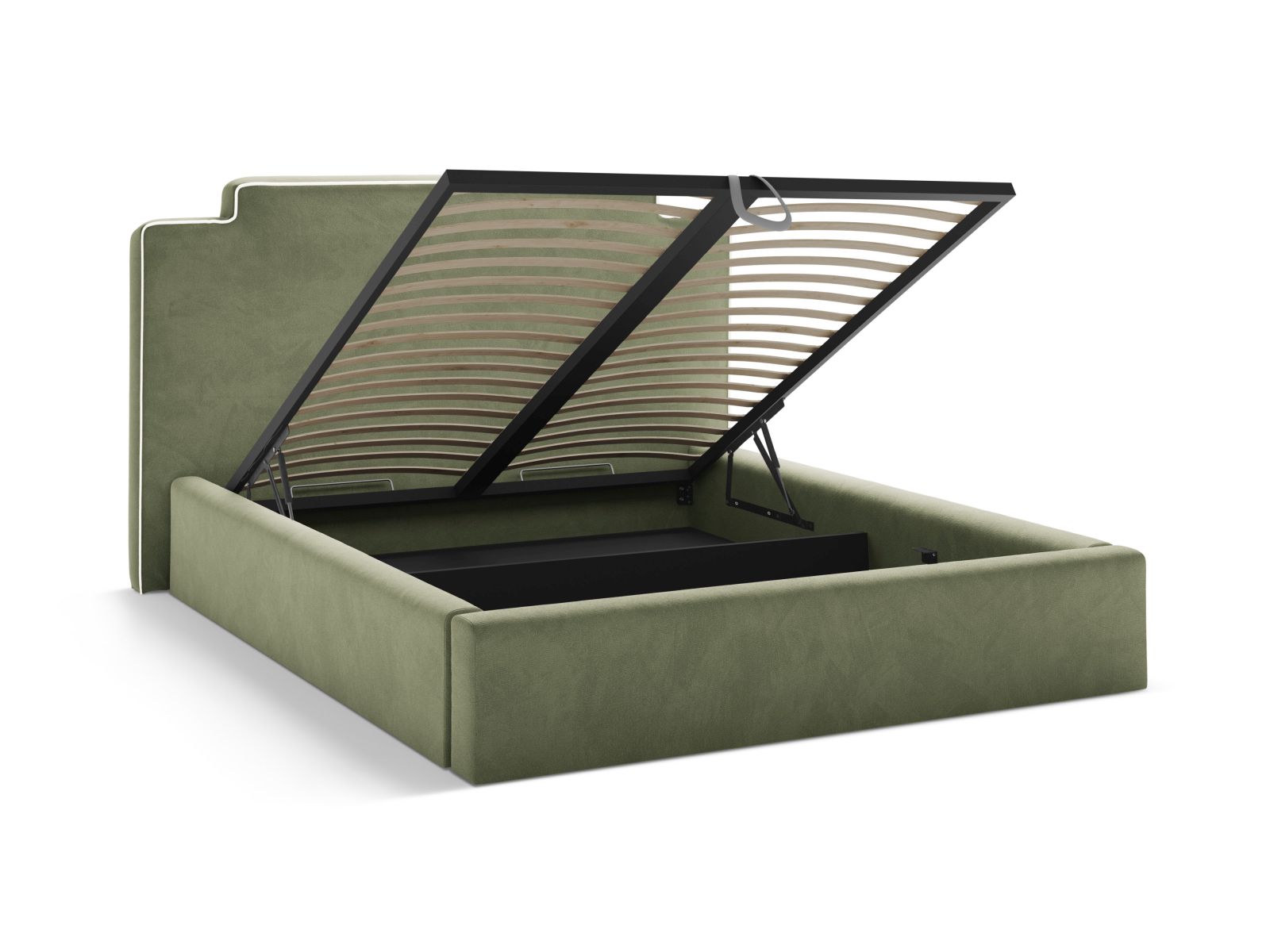Velvet Storage Bed With Headboard, "Princess", 200x222x122