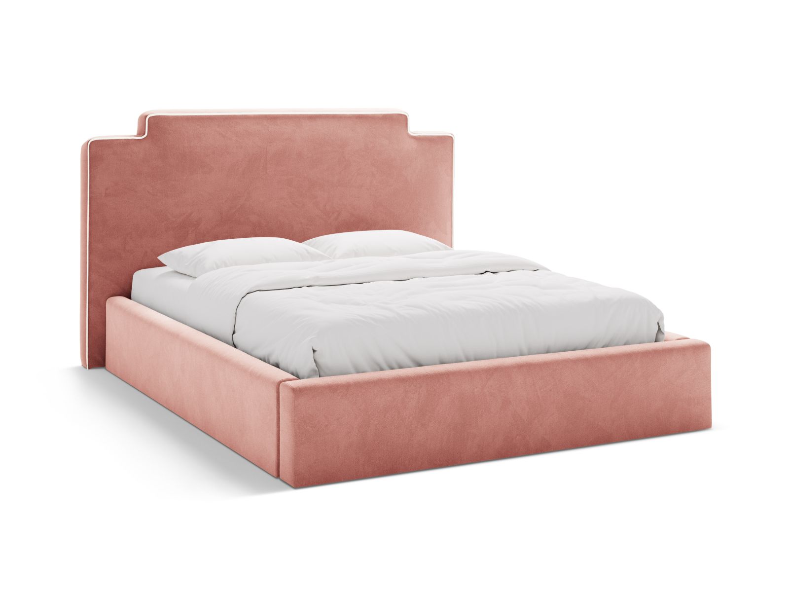 Velvet Storage Bed With Headboard, "Princess", 220x222x122