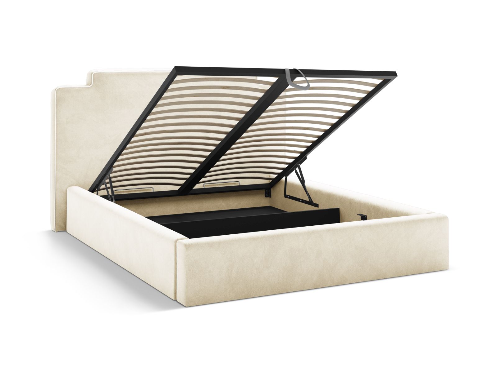 Velvet Storage Bed With Headboard, "Princess", 220x222x122