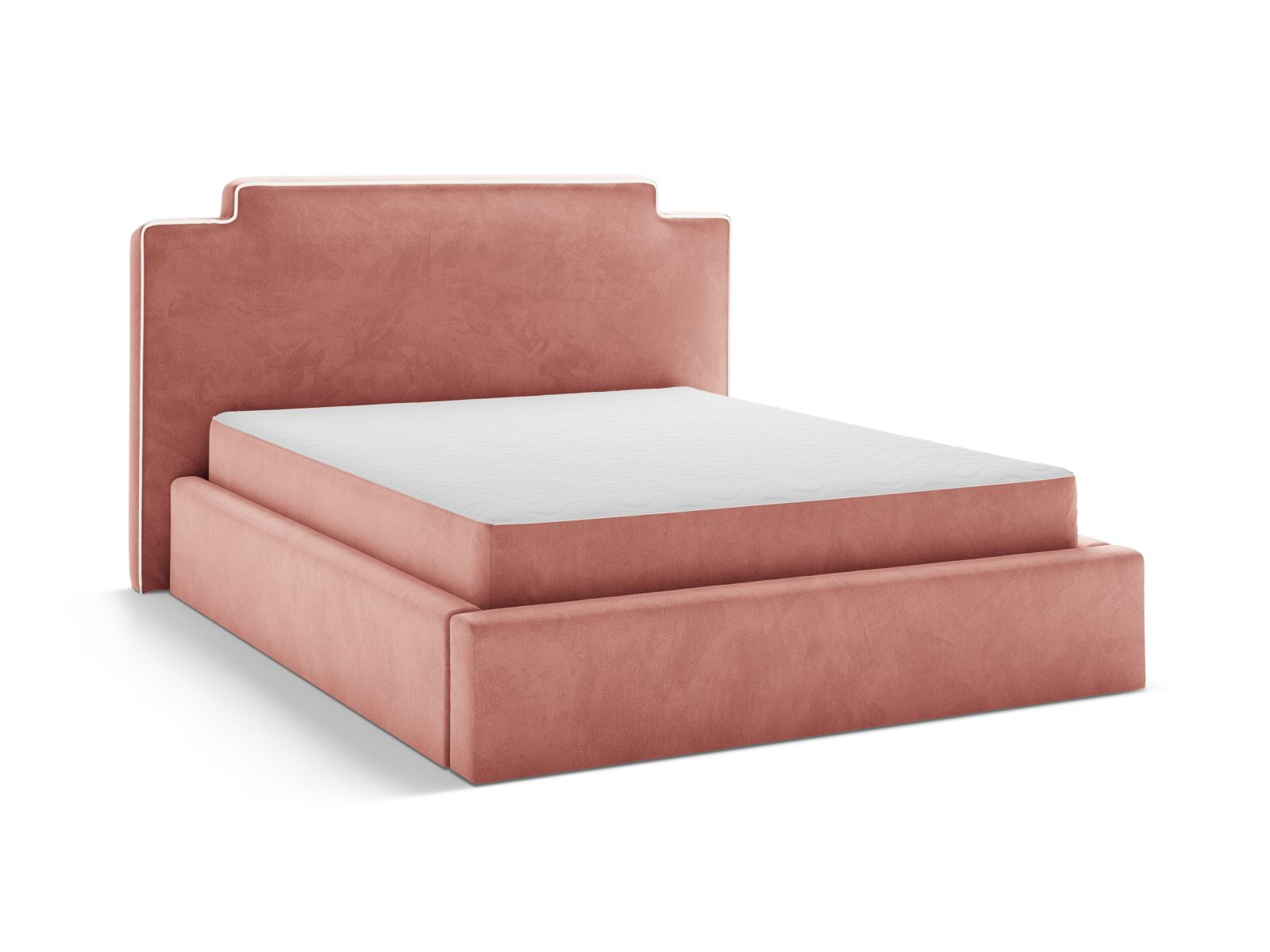 Velvet Storage Bed With Headboard, "Princess", 220x222x122