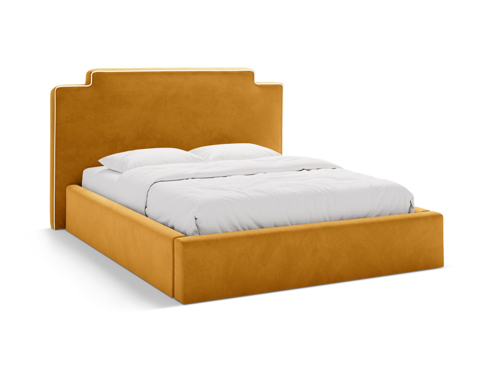 Velvet Storage Bed With Headboard, "Princess", 220x222x122