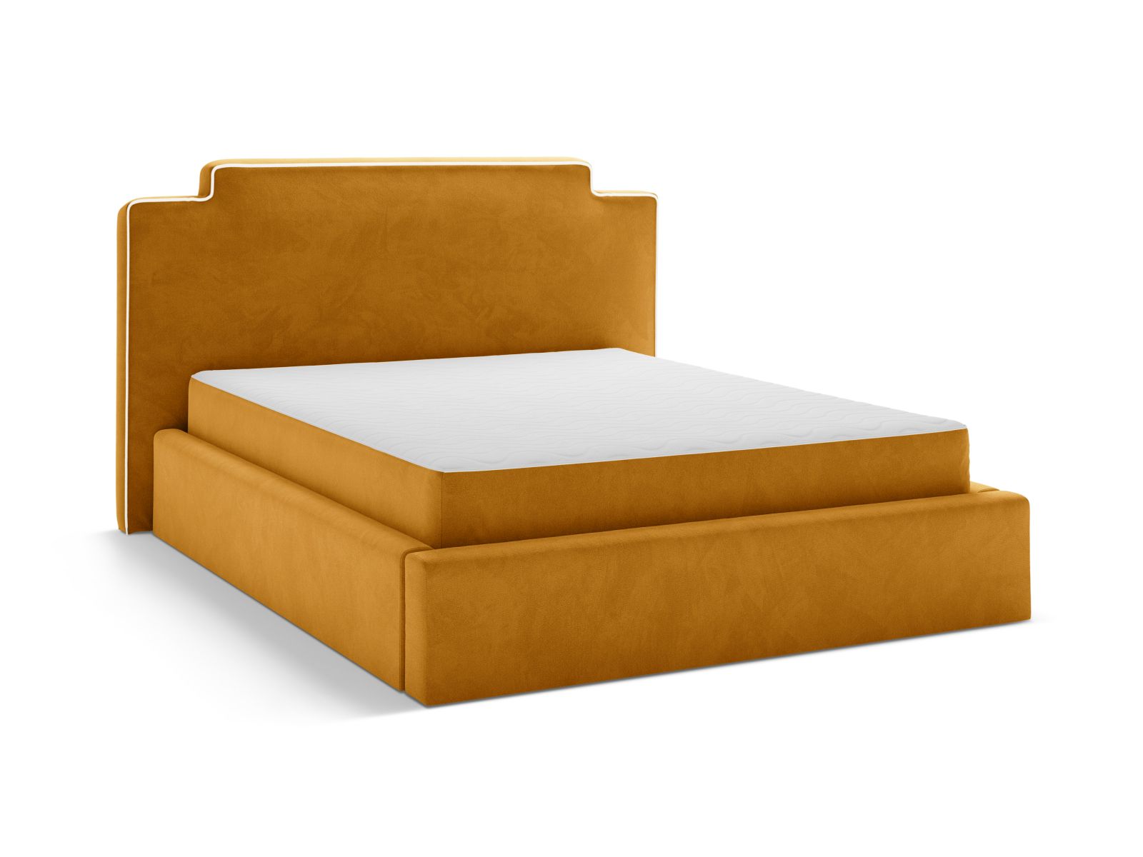 Velvet Storage Bed With Headboard, "Princess", 220x222x122