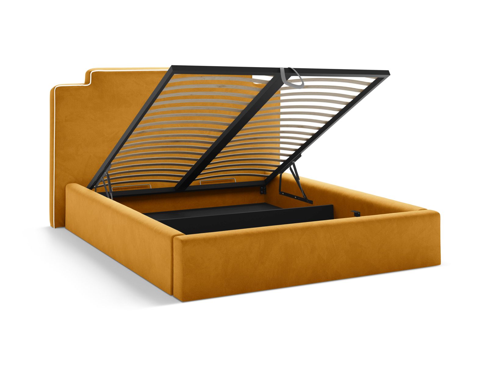 Velvet Storage Bed With Headboard, "Princess", 220x222x122