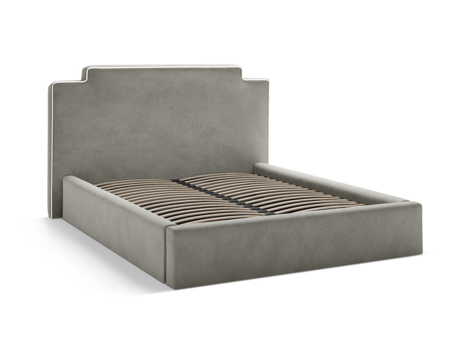Velvet Storage Bed With Headboard, "Princess", 220x222x122