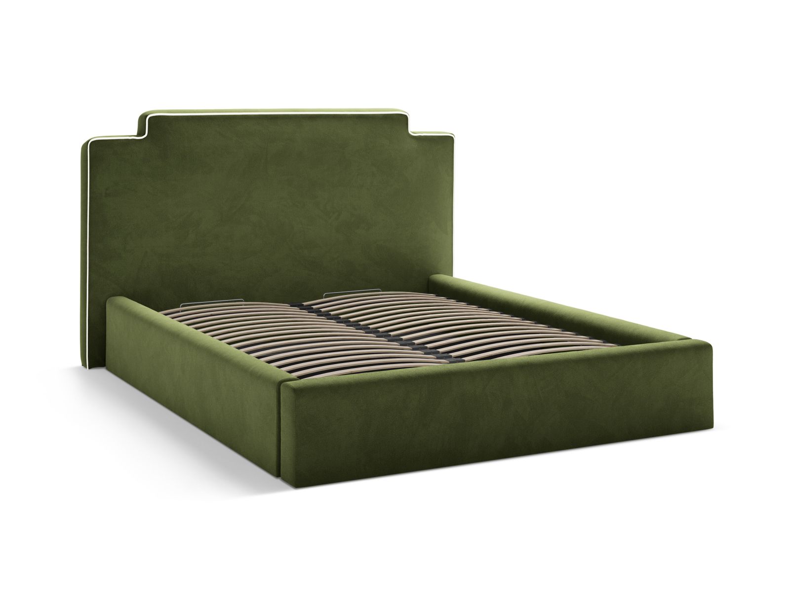 Velvet Storage Bed With Headboard, "Princess", 220x222x122