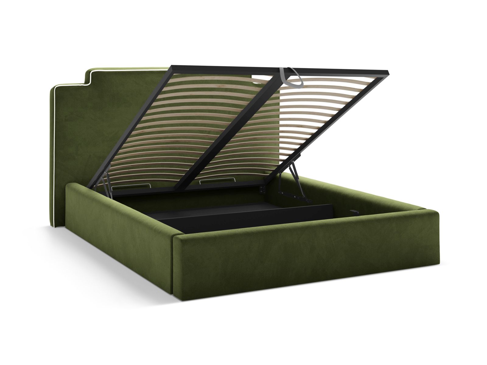 Velvet Storage Bed With Headboard, "Princess", 220x222x122