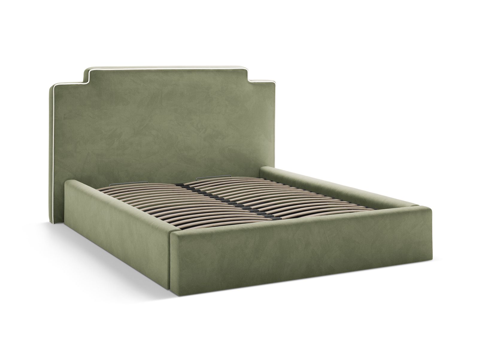 Velvet Storage Bed With Headboard, "Princess", 220x222x122