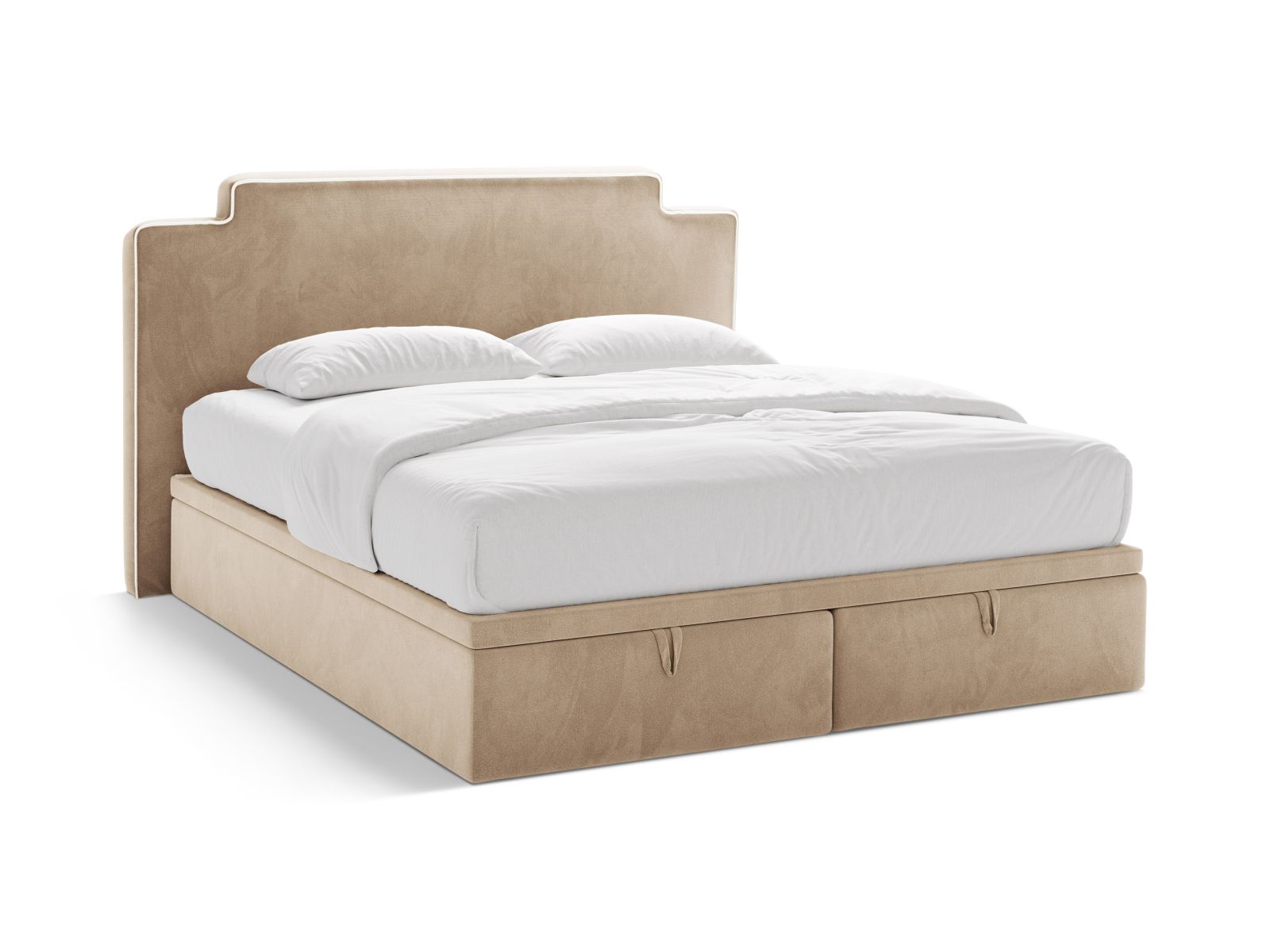 Boxspring Bed Set: Headboard + Box Springs/Mattress + Mattress Topper, "Princess", 180x211x122