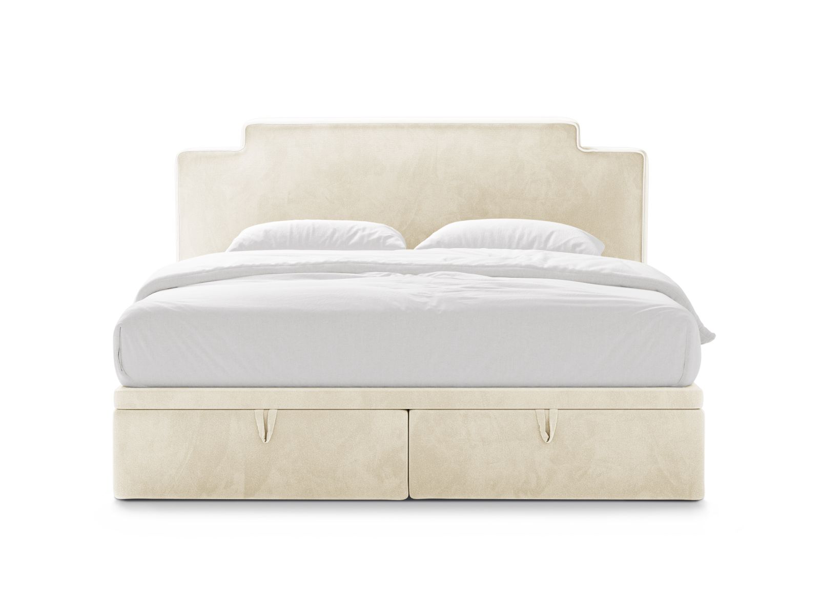 Boxspring Bed Set: Headboard + Box Springs/Mattress + Mattress Topper, "Princess", 200x211x122