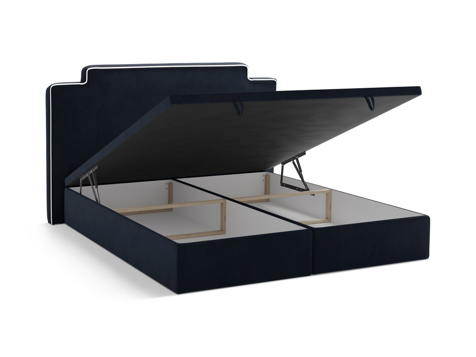 Boxspring Bed Set: Headboard + Box Springs/Mattress + Mattress Topper, "Princess", 200x211x122