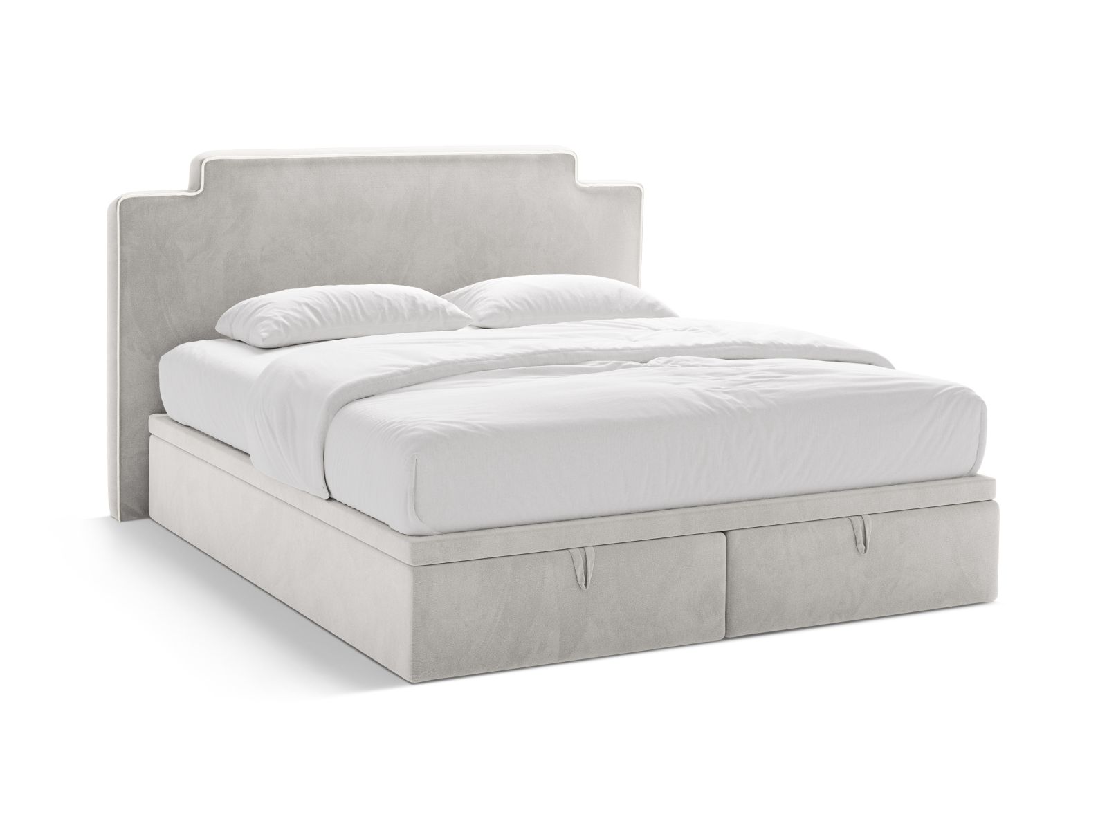 Boxspring Bed Set: Headboard + Box Springs/Mattress + Mattress Topper, "Princess", 220x211x122