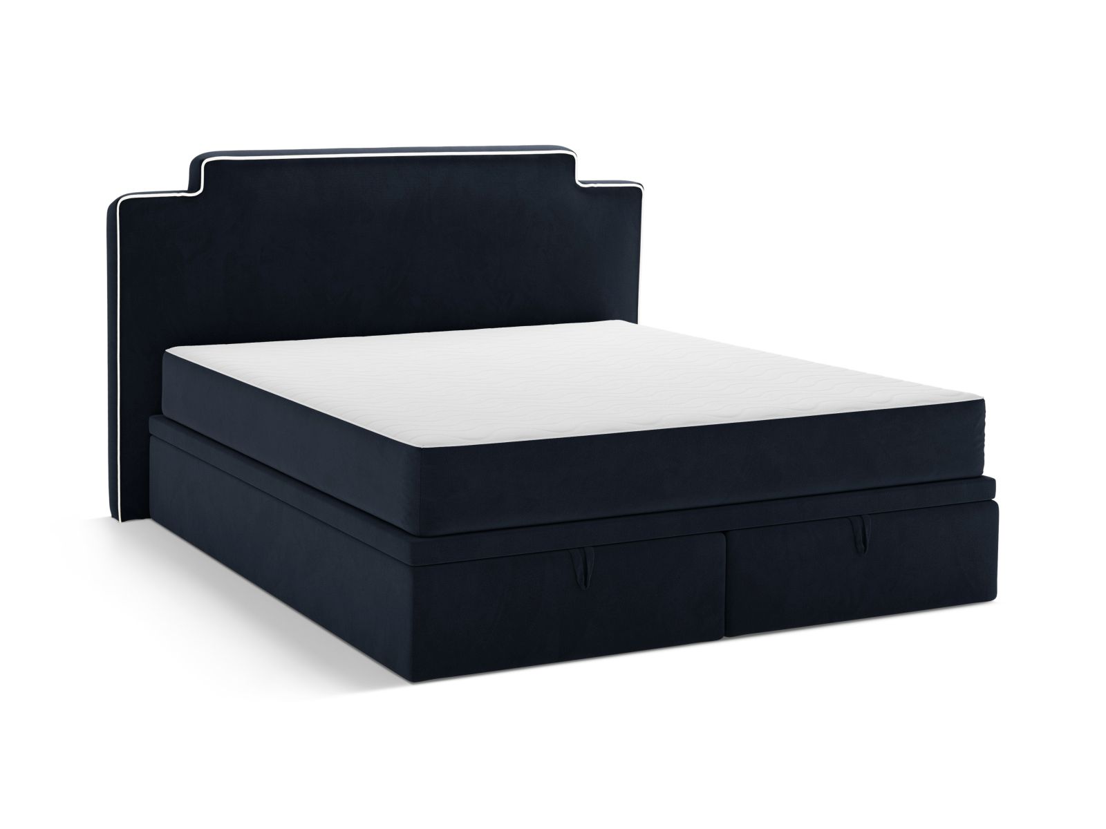 Boxspring Bed Set: Headboard + Box Springs/Mattress + Mattress Topper, "Princess", 220x211x122