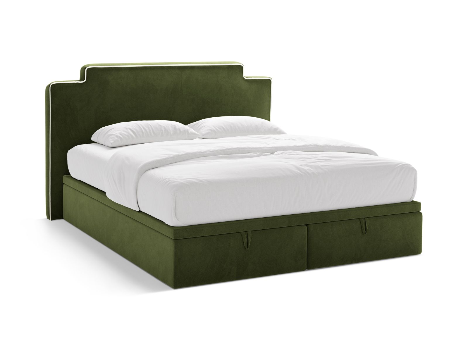 Boxspring Bed Set: Headboard + Box Springs/Mattress + Mattress Topper, "Princess", 220x211x122