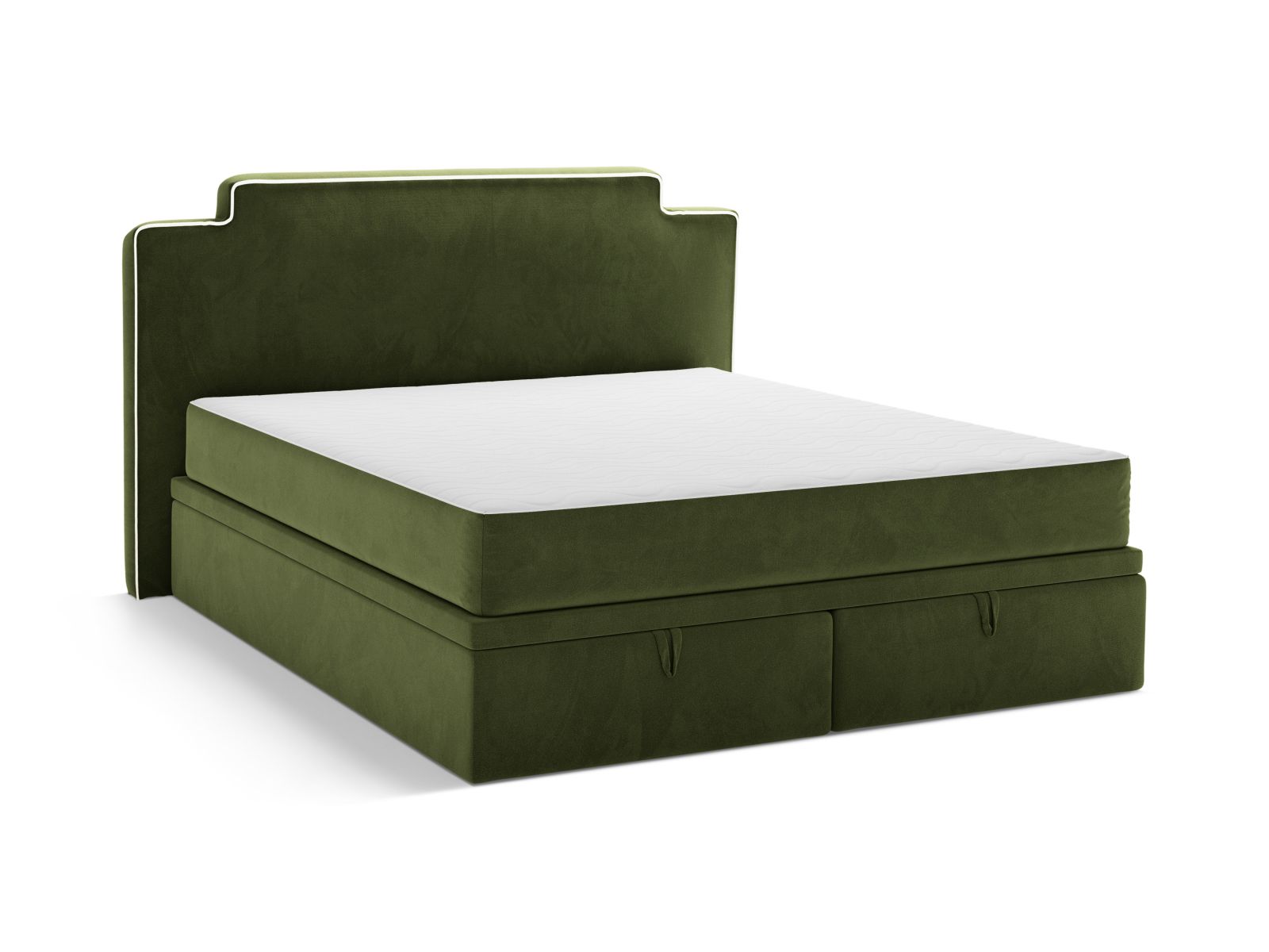 Boxspring Bed Set: Headboard + Box Springs/Mattress + Mattress Topper, "Princess", 220x211x122
