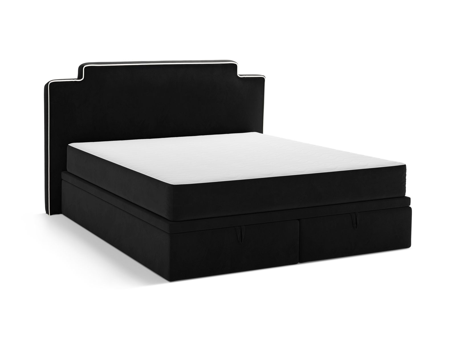 Boxspring Bed Set: Headboard + Box Springs/Mattress + Mattress Topper, "Princess", 220x211x122