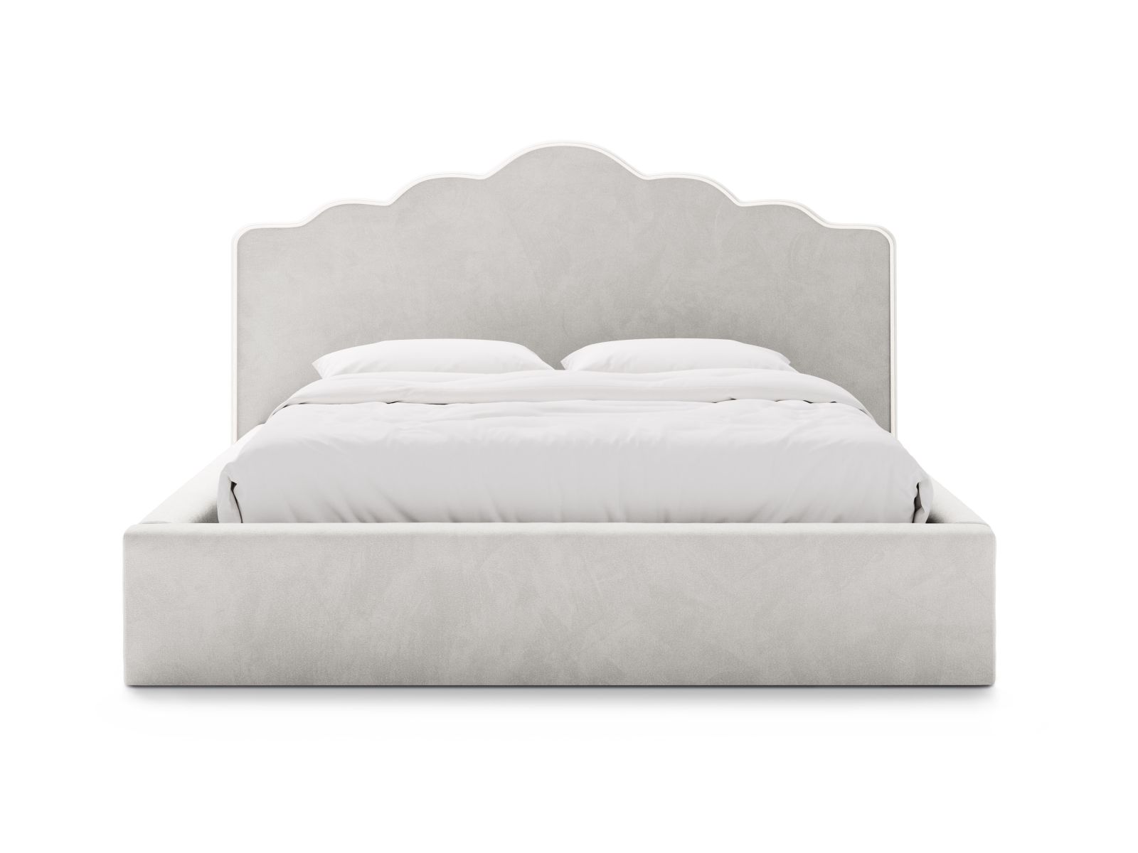 Velvet Storage Bed With Headboard, "Dream", 220x222x122