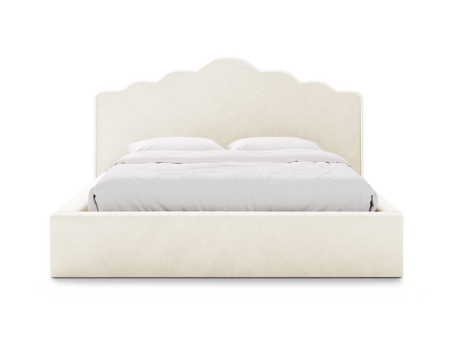 Velvet Storage Bed With Headboard, "Dream", 220x222x122