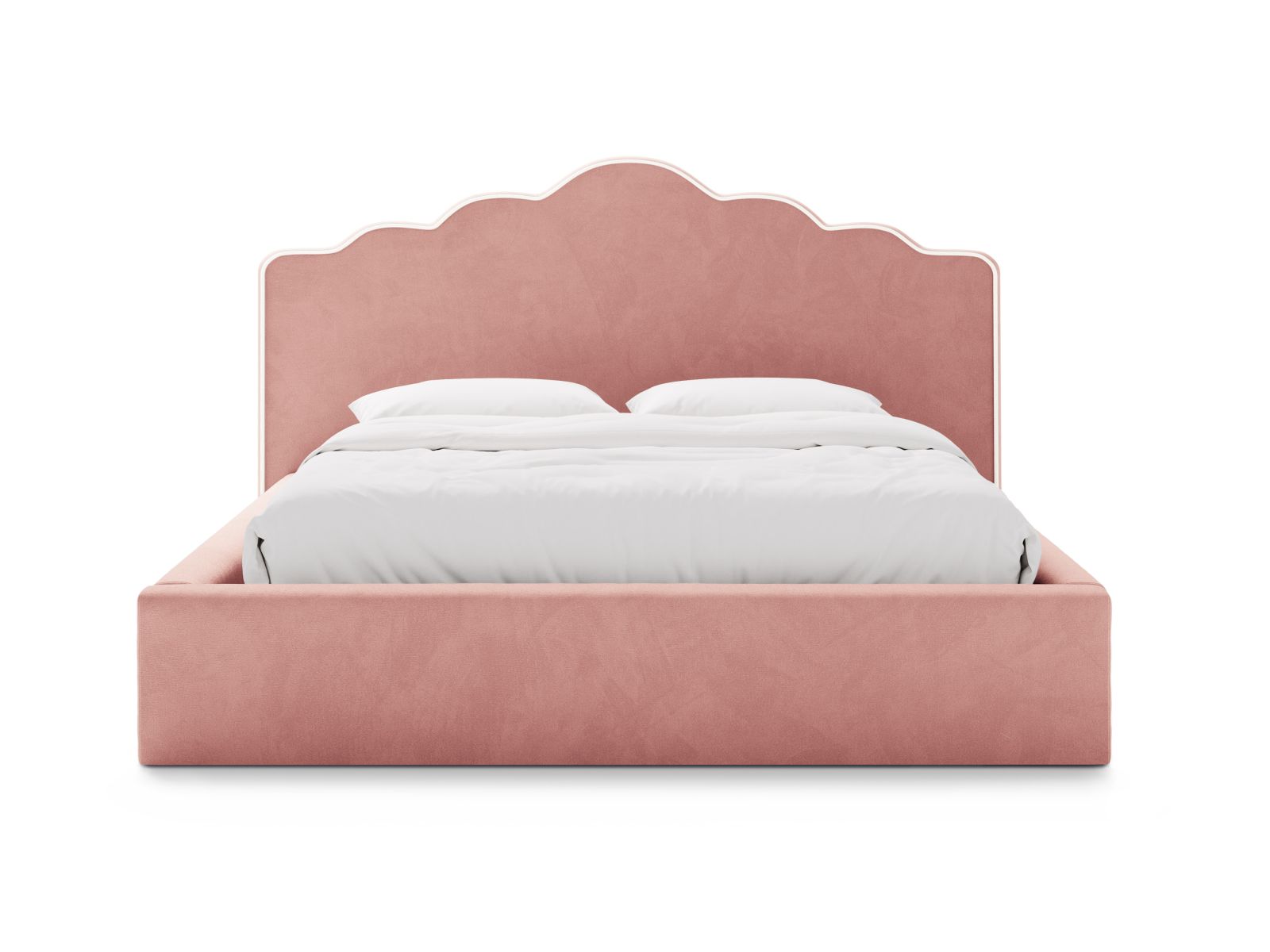 Velvet Storage Bed With Headboard, "Dream", 220x222x122