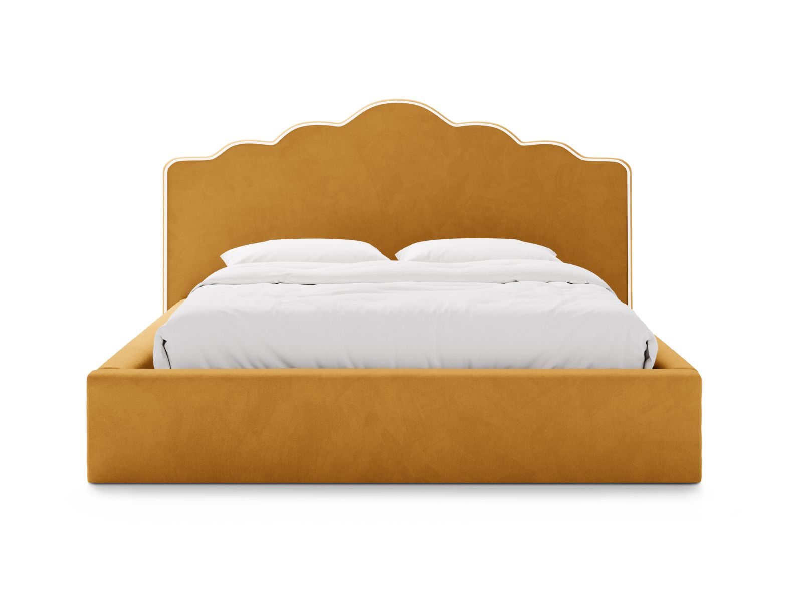 Velvet Storage Bed With Headboard, "Dream", 220x222x122