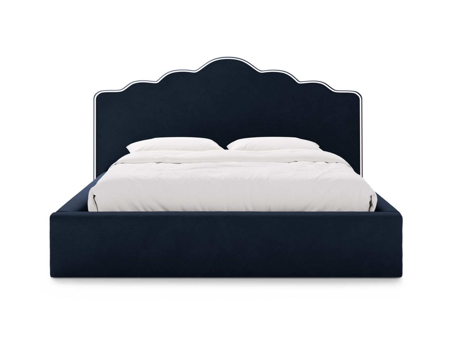 Velvet Storage Bed With Headboard, "Dream", 220x222x122