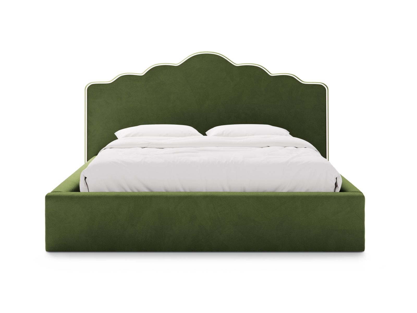 Velvet Storage Bed With Headboard, "Dream", 220x222x122
