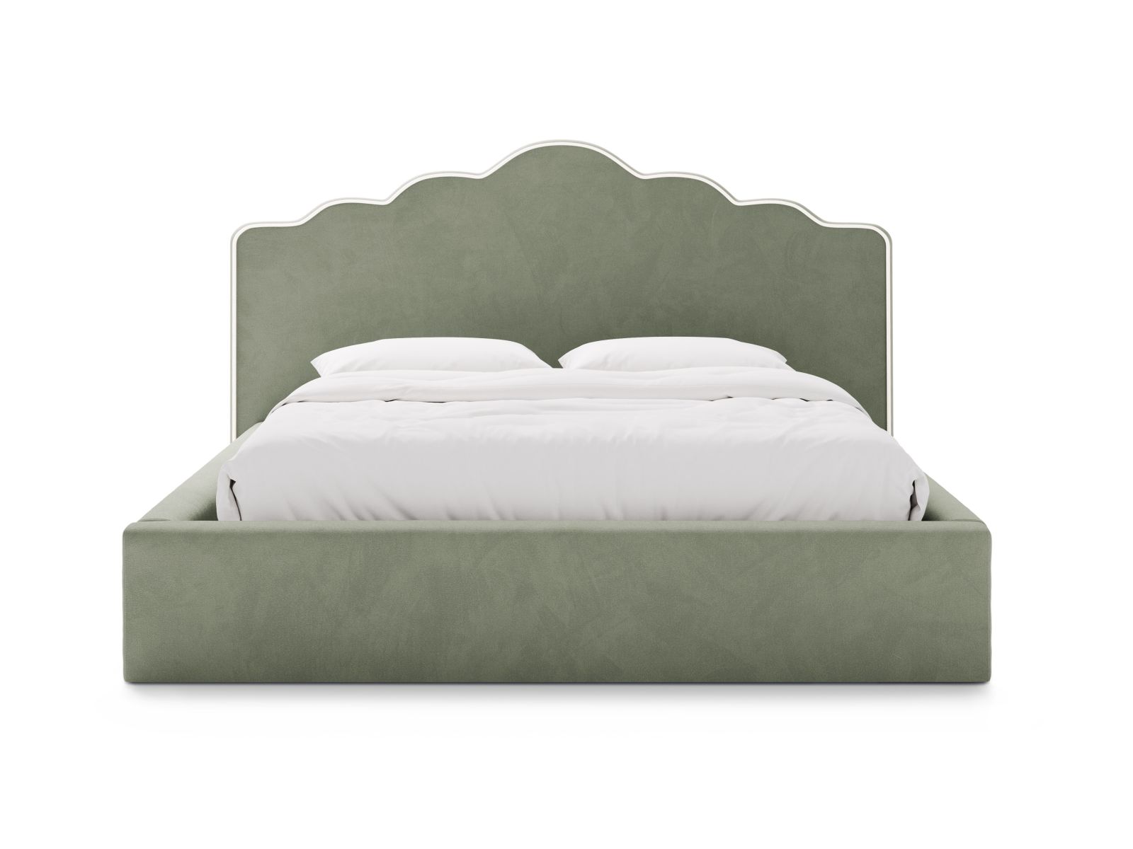 Velvet Storage Bed With Headboard, "Dream", 220x222x122