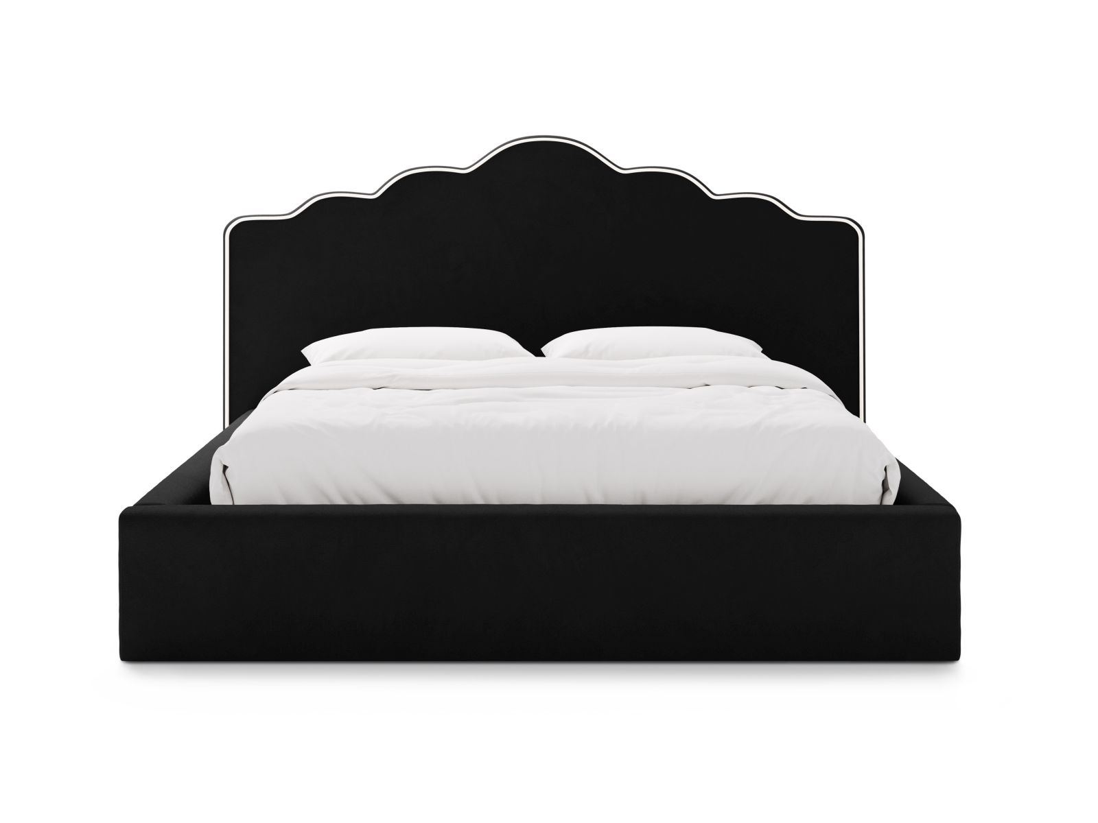 Velvet Storage Bed With Headboard, "Dream", 220x222x122