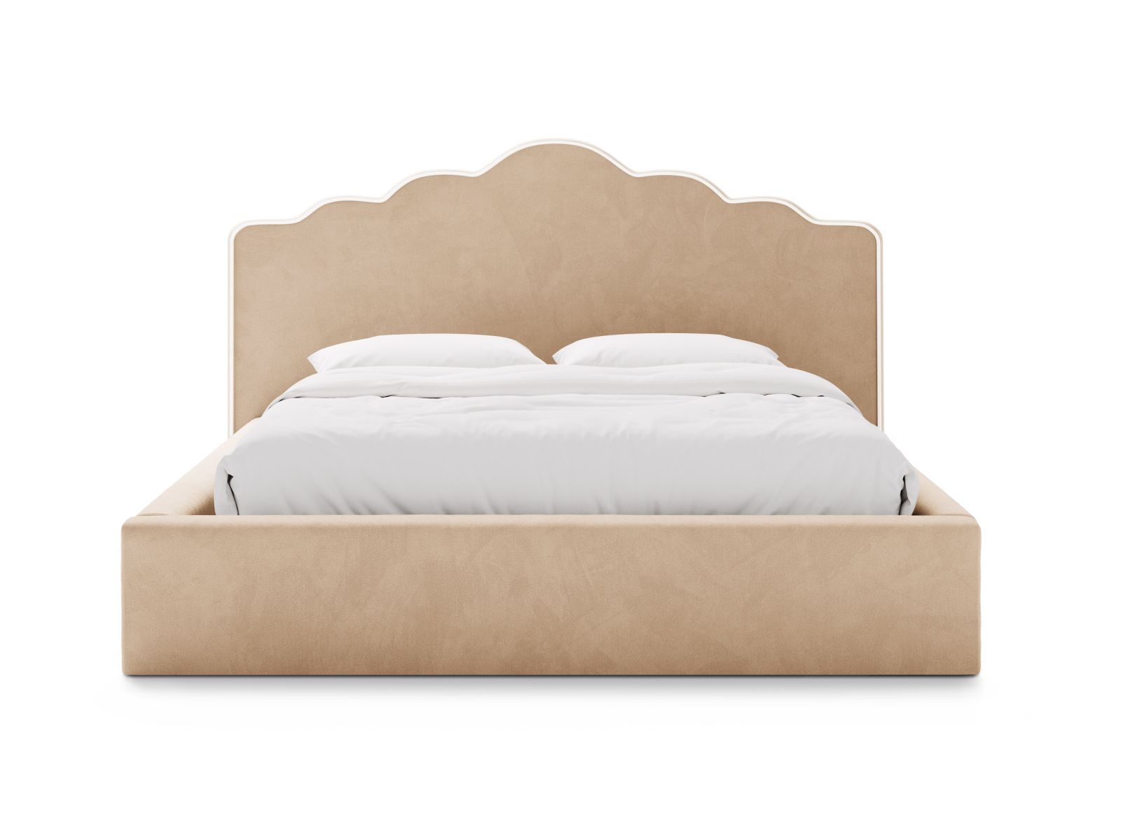 Velvet Storage Bed With Headboard, "Dream", 220x222x122