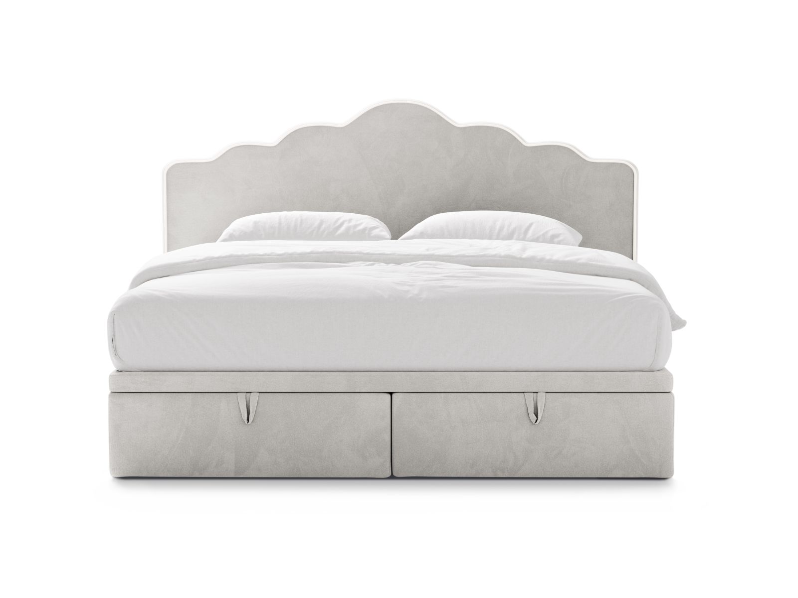 Boxspring Bed Set: Headboard + Box Springs/Mattress + Mattress Topper, "Dream", 160x211x122