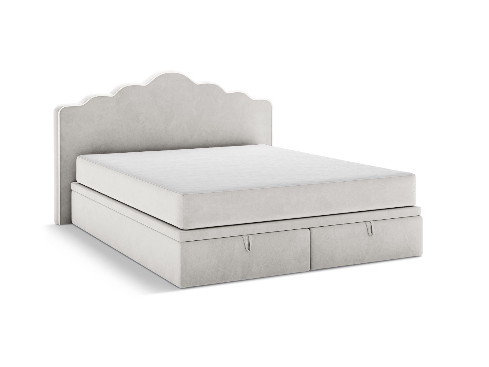 Boxspring Bed Set: Headboard + Box Springs/Mattress + Mattress Topper, "Dream", 180x211x122