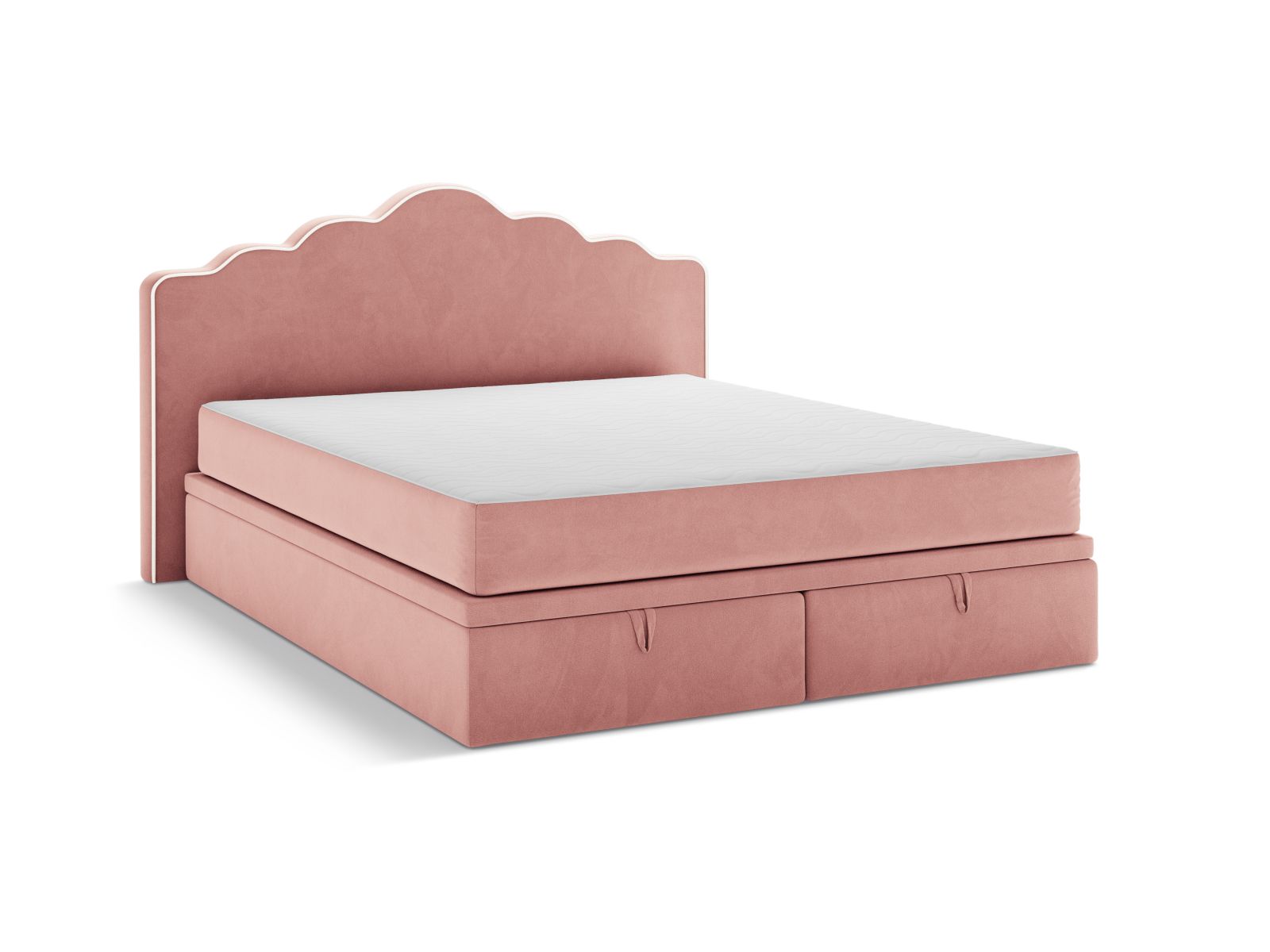 Boxspring Bed Set: Headboard + Box Springs/Mattress + Mattress Topper, "Dream", 180x211x122