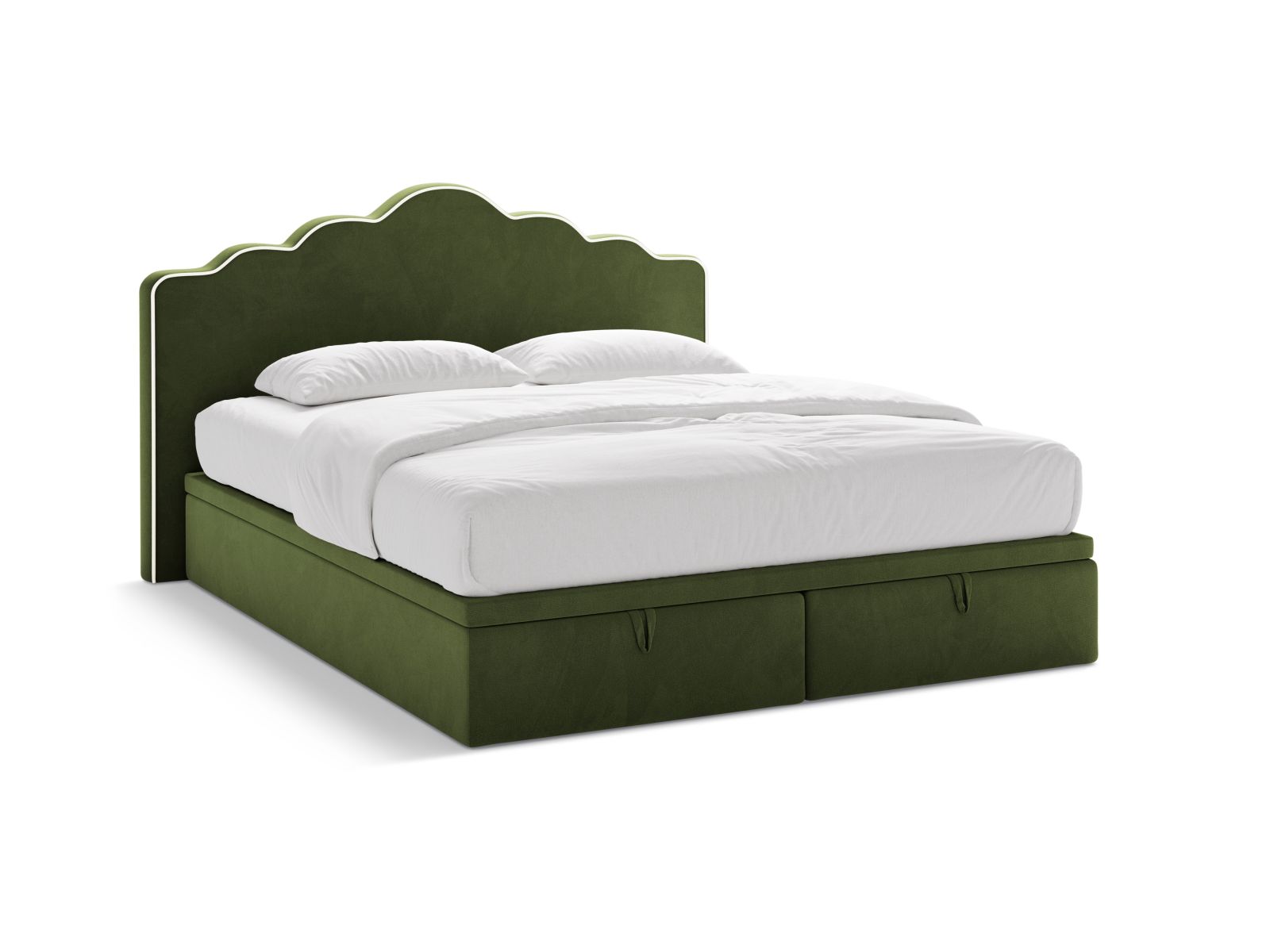 Boxspring Bed Set: Headboard + Box Springs/Mattress + Mattress Topper, "Dream", 180x211x122