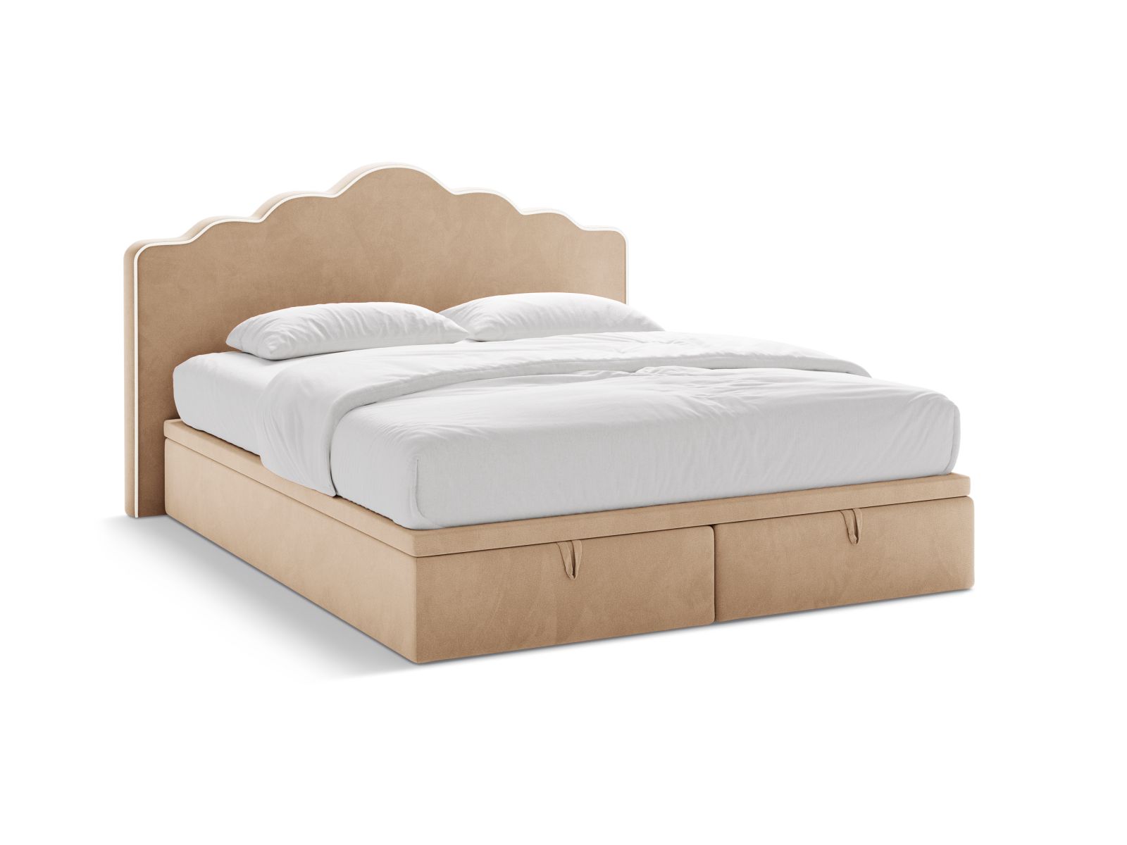 Boxspring Bed Set: Headboard + Box Springs/Mattress + Mattress Topper, "Dream", 180x211x122