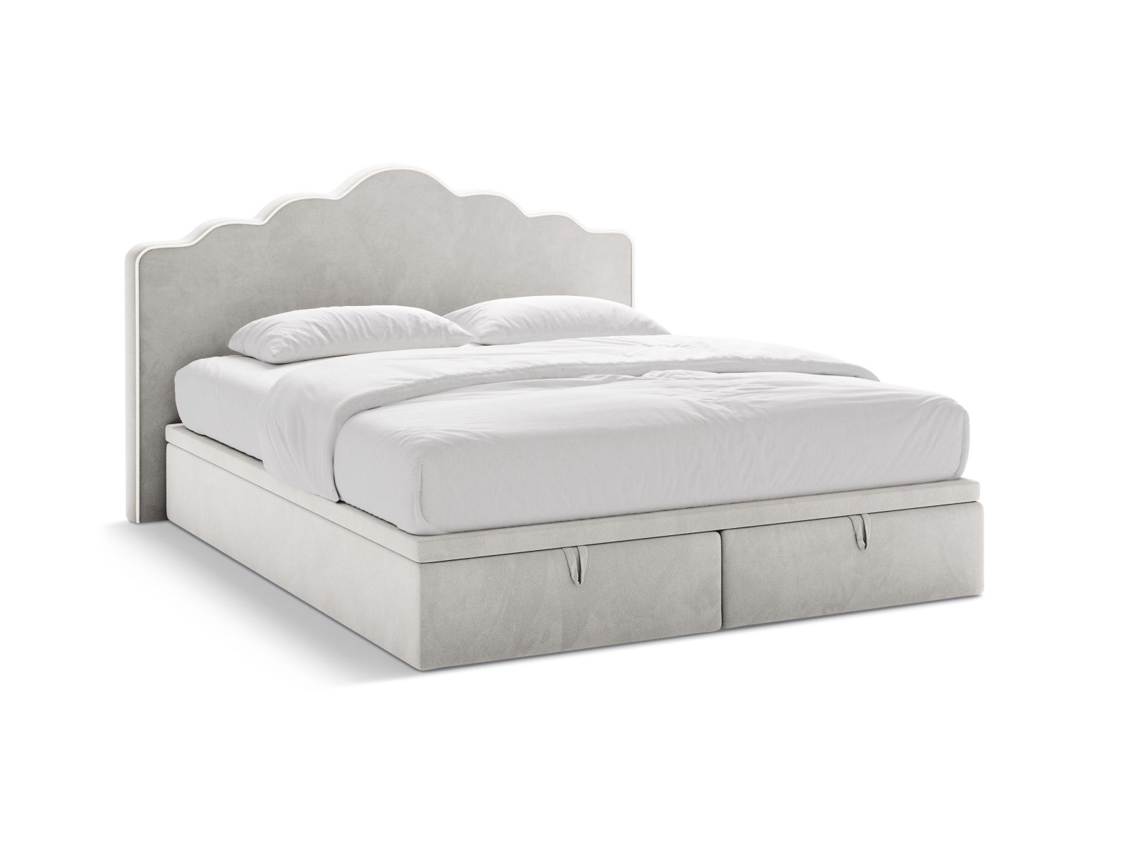 Boxspring Bed Set: Headboard + Box Springs/Mattress + Mattress Topper, "Dream", 200x211x122