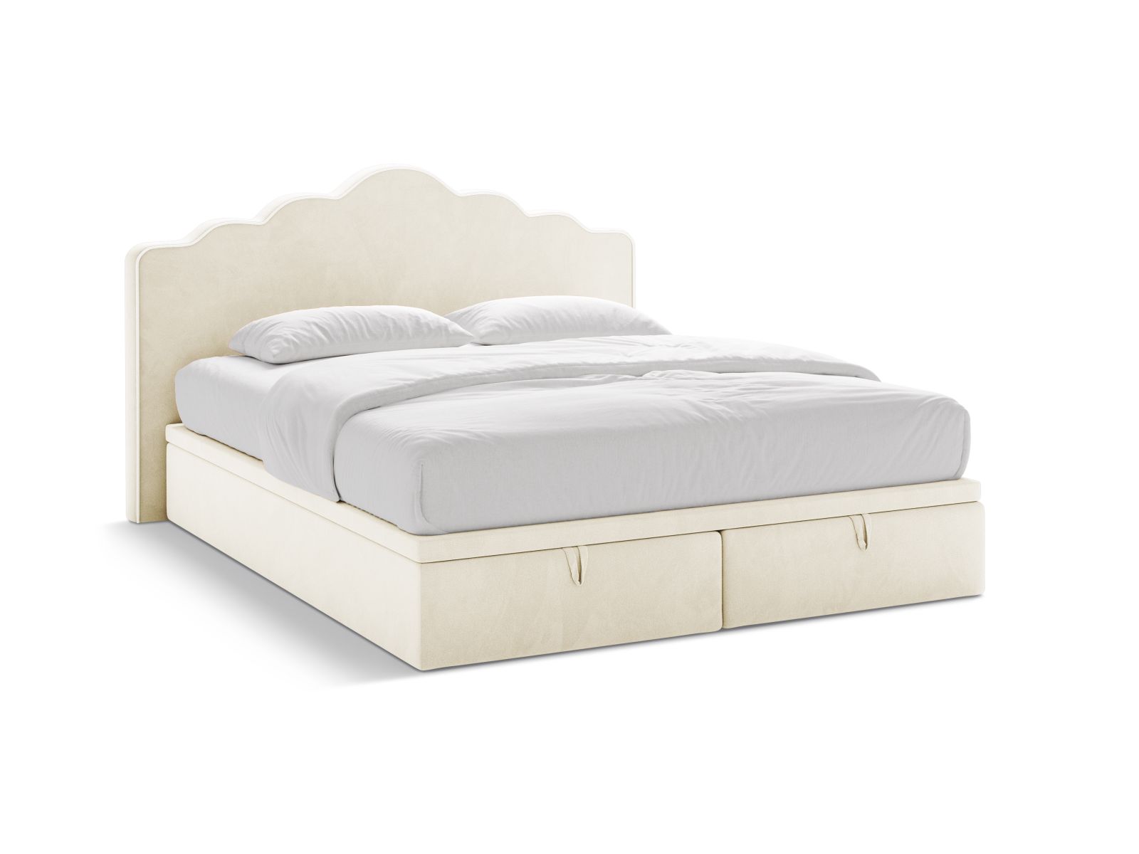 Boxspring Bed Set: Headboard + Box Springs/Mattress + Mattress Topper, "Dream", 200x211x122