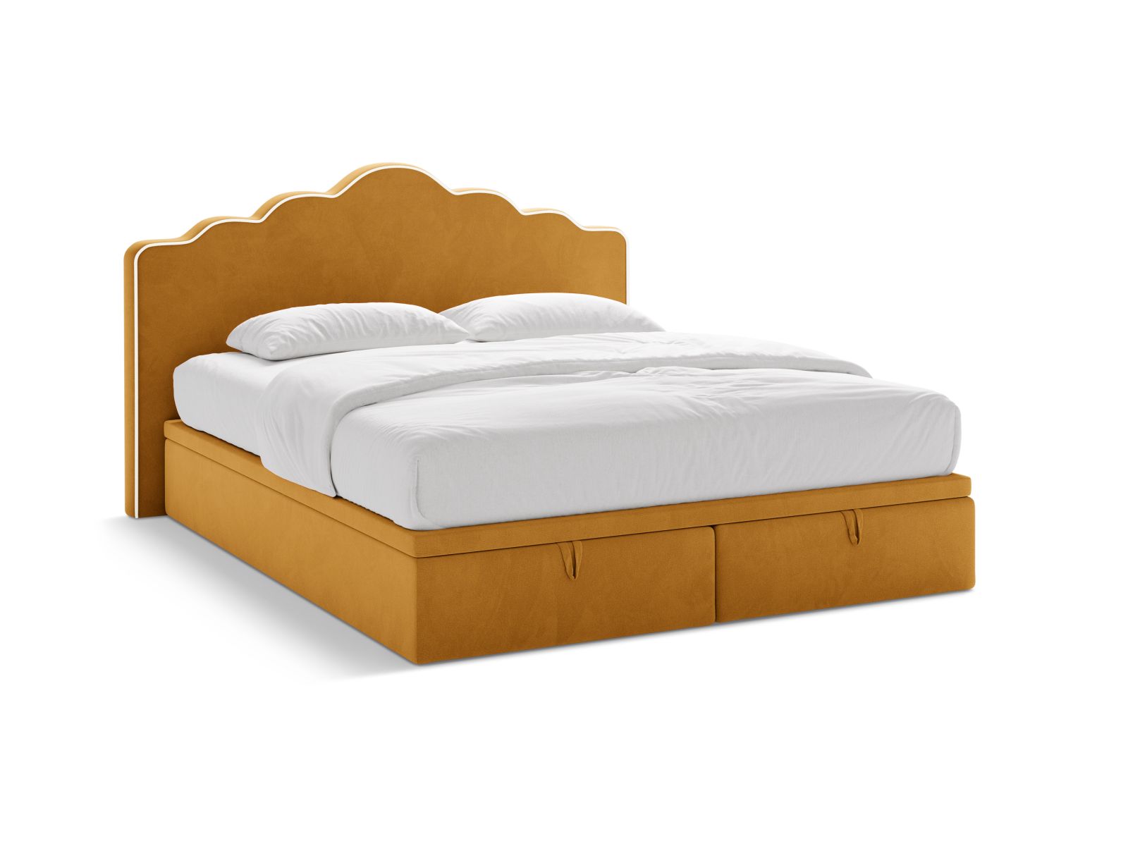 Boxspring Bed Set: Headboard + Box Springs/Mattress + Mattress Topper, "Dream", 200x211x122