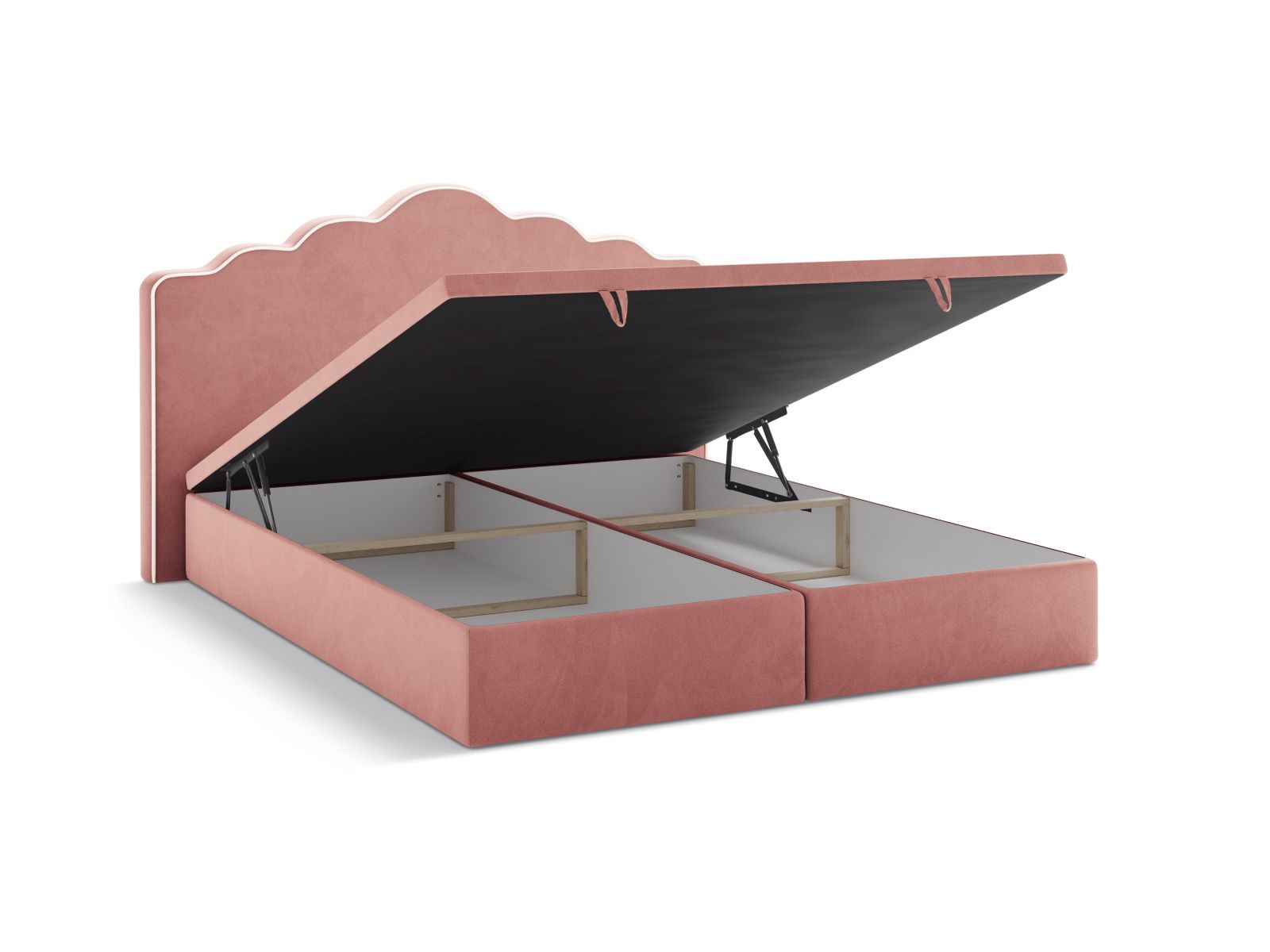 Boxspring Bed Set: Headboard + Box Springs/Mattress + Mattress Topper, "Dream", 200x211x122