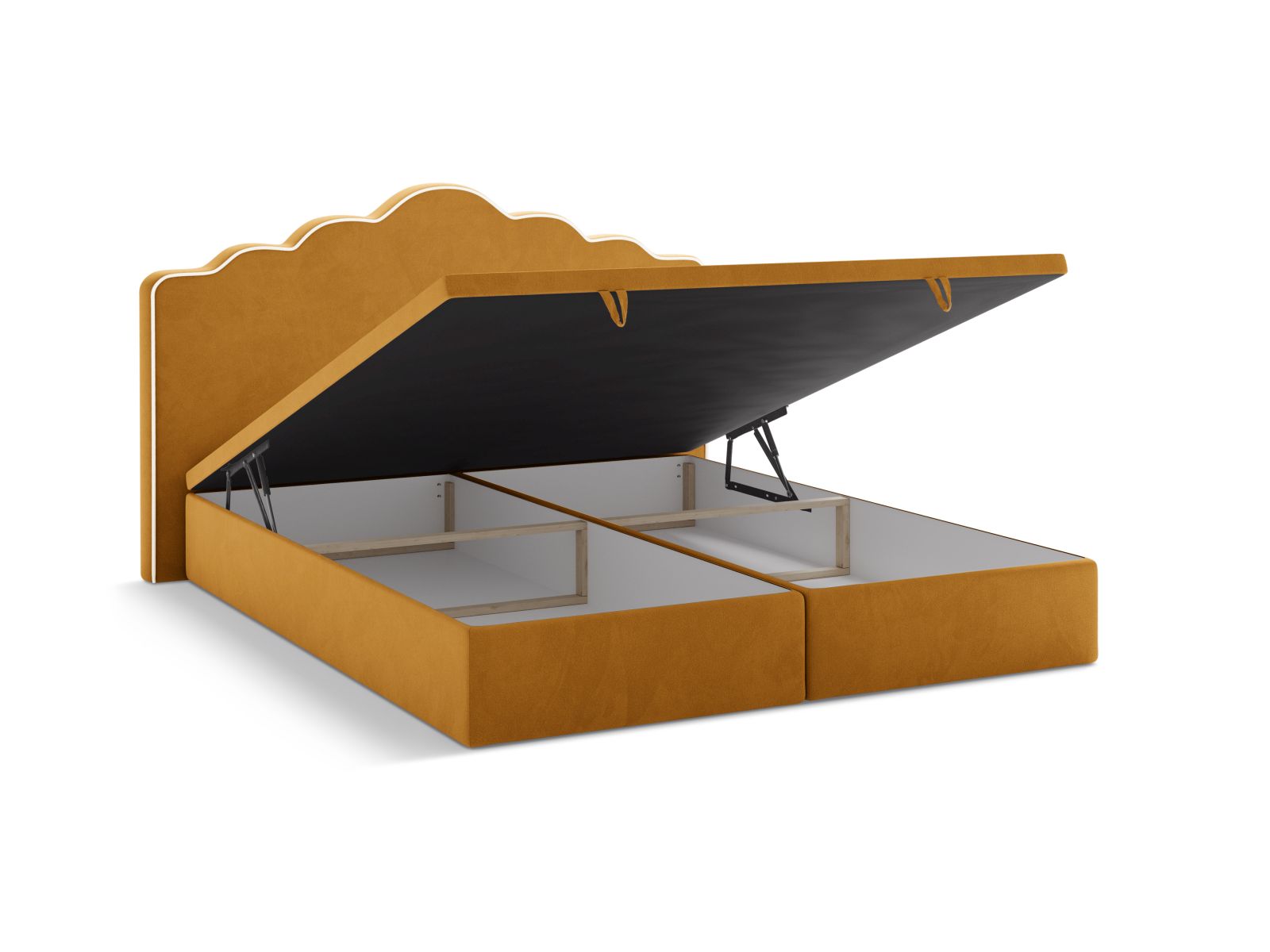 Boxspring Bed Set: Headboard + Box Springs/Mattress + Mattress Topper, "Dream", 200x211x122