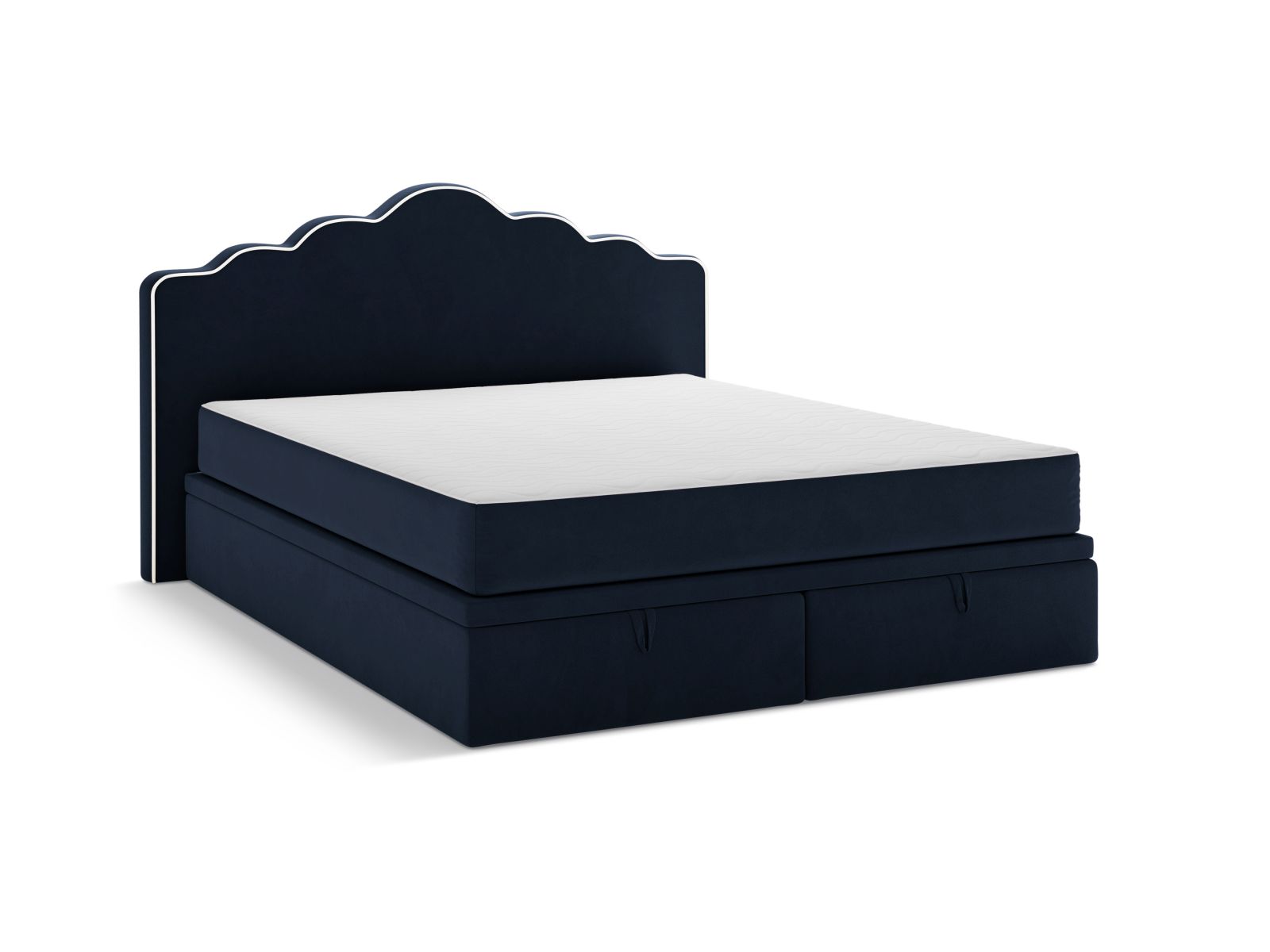 Boxspring Bed Set: Headboard + Box Springs/Mattress + Mattress Topper, "Dream", 200x211x122