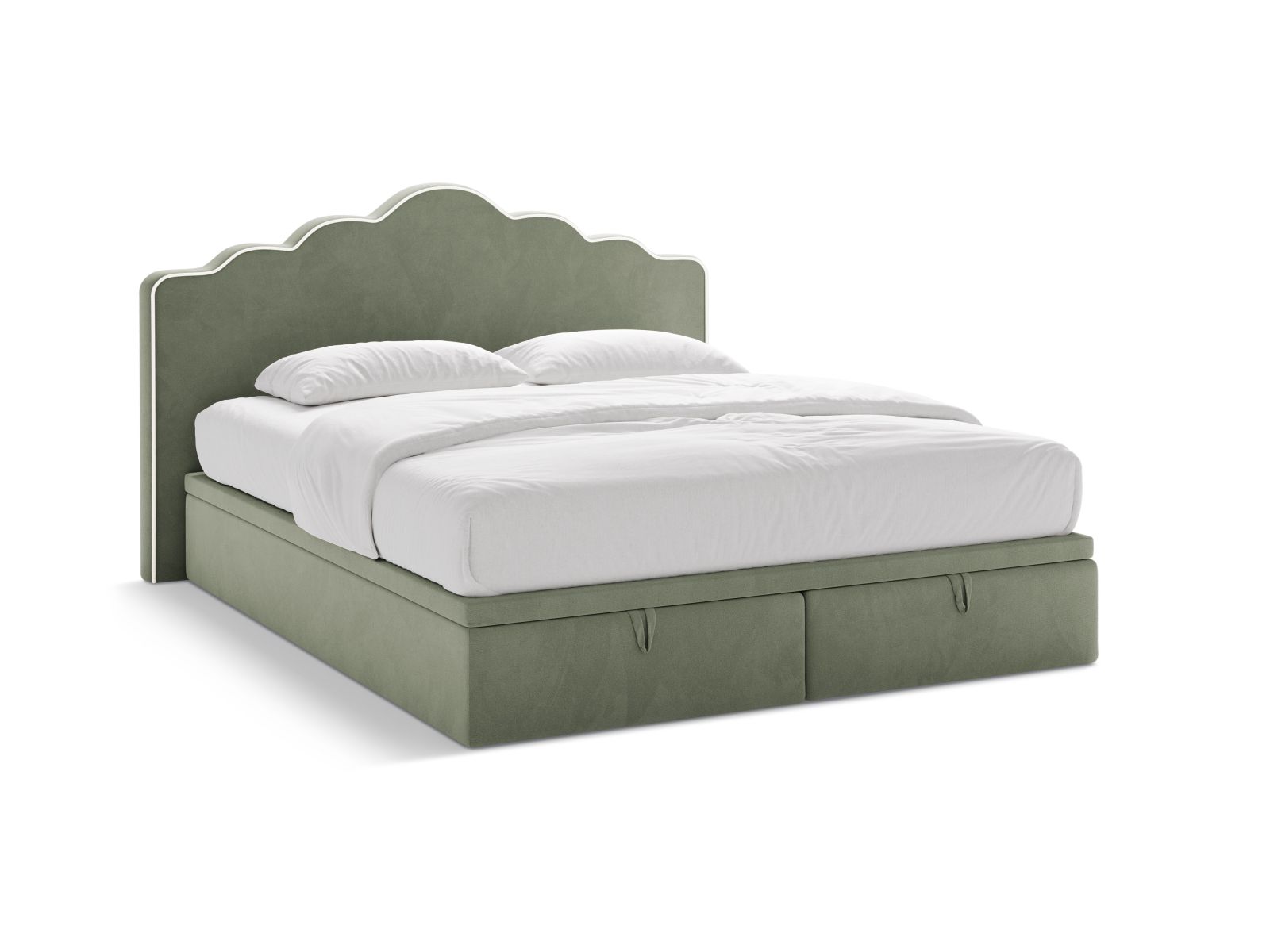 Boxspring Bed Set: Headboard + Box Springs/Mattress + Mattress Topper, "Dream", 200x211x122