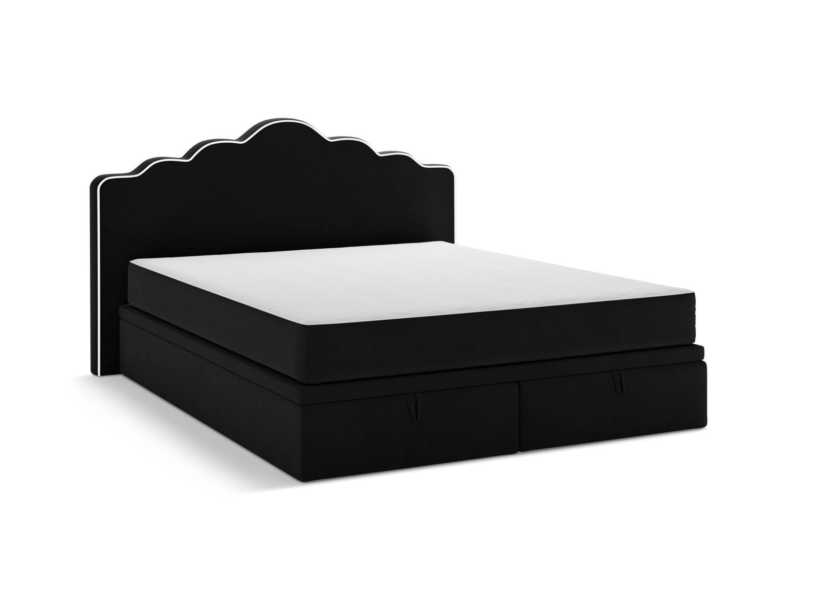 Boxspring Bed Set: Headboard + Box Springs/Mattress + Mattress Topper, "Dream", 200x211x122