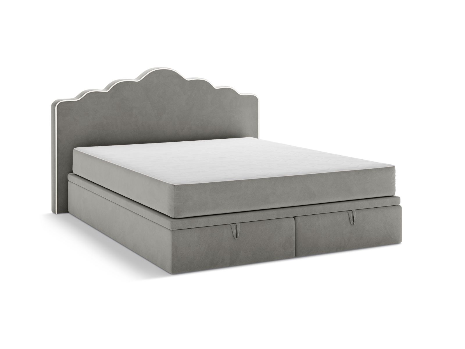 Boxspring Bed Set: Headboard + Box Springs/Mattress + Mattress Topper, "Dream", 220x211x122