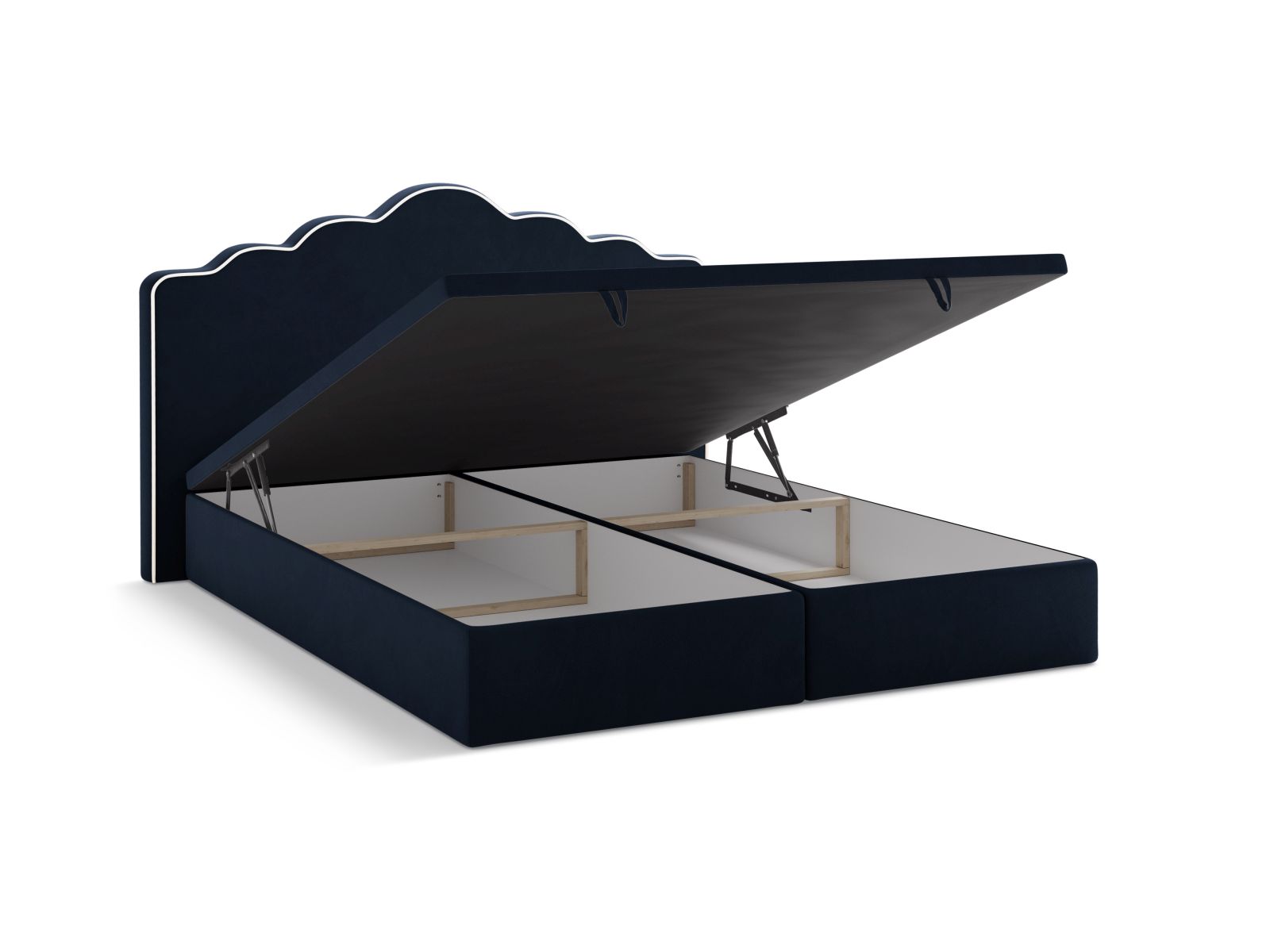 Boxspring Bed Set: Headboard + Box Springs/Mattress + Mattress Topper, "Dream", 220x211x122